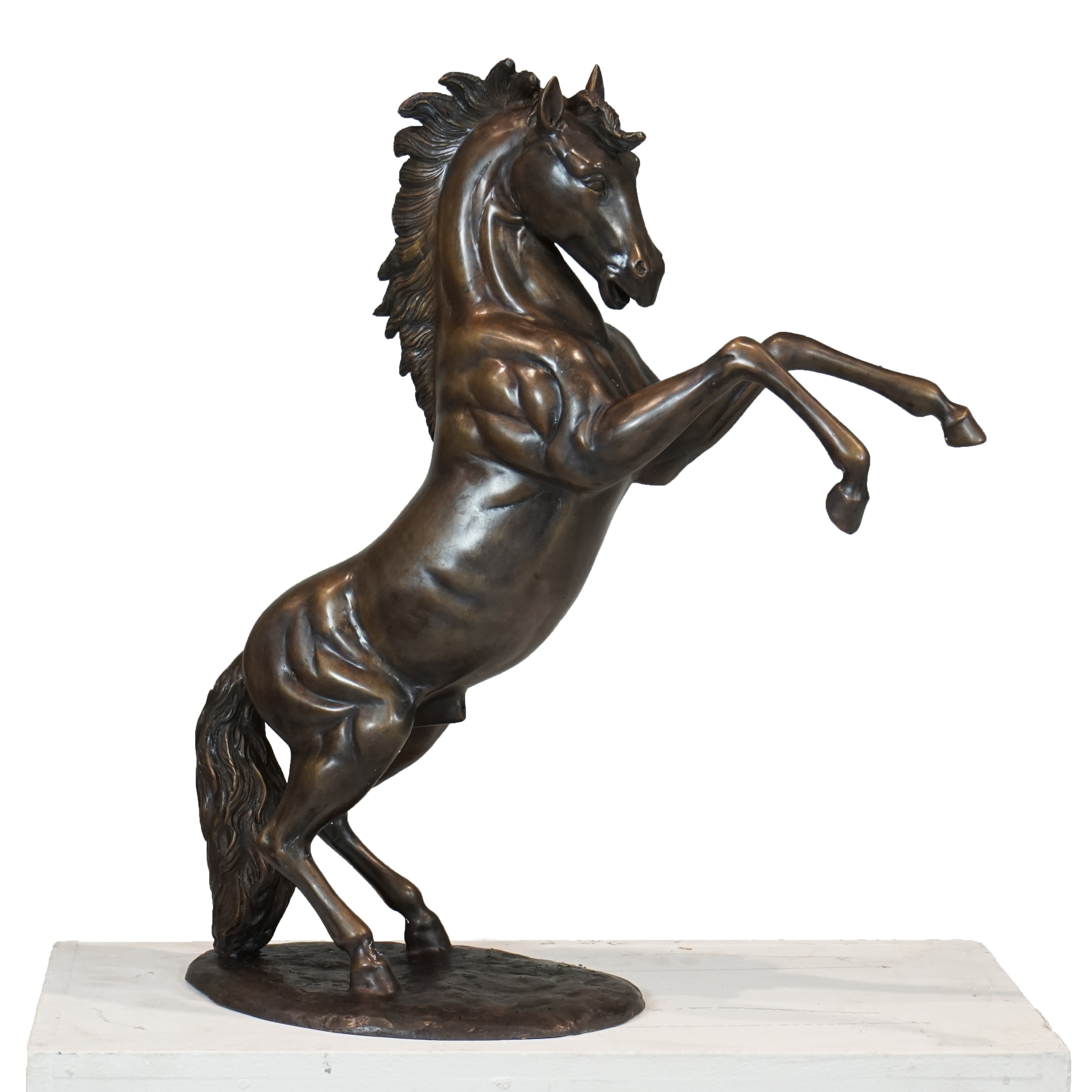 Small Rearing Horse Statue - IronGate Garden Elements
