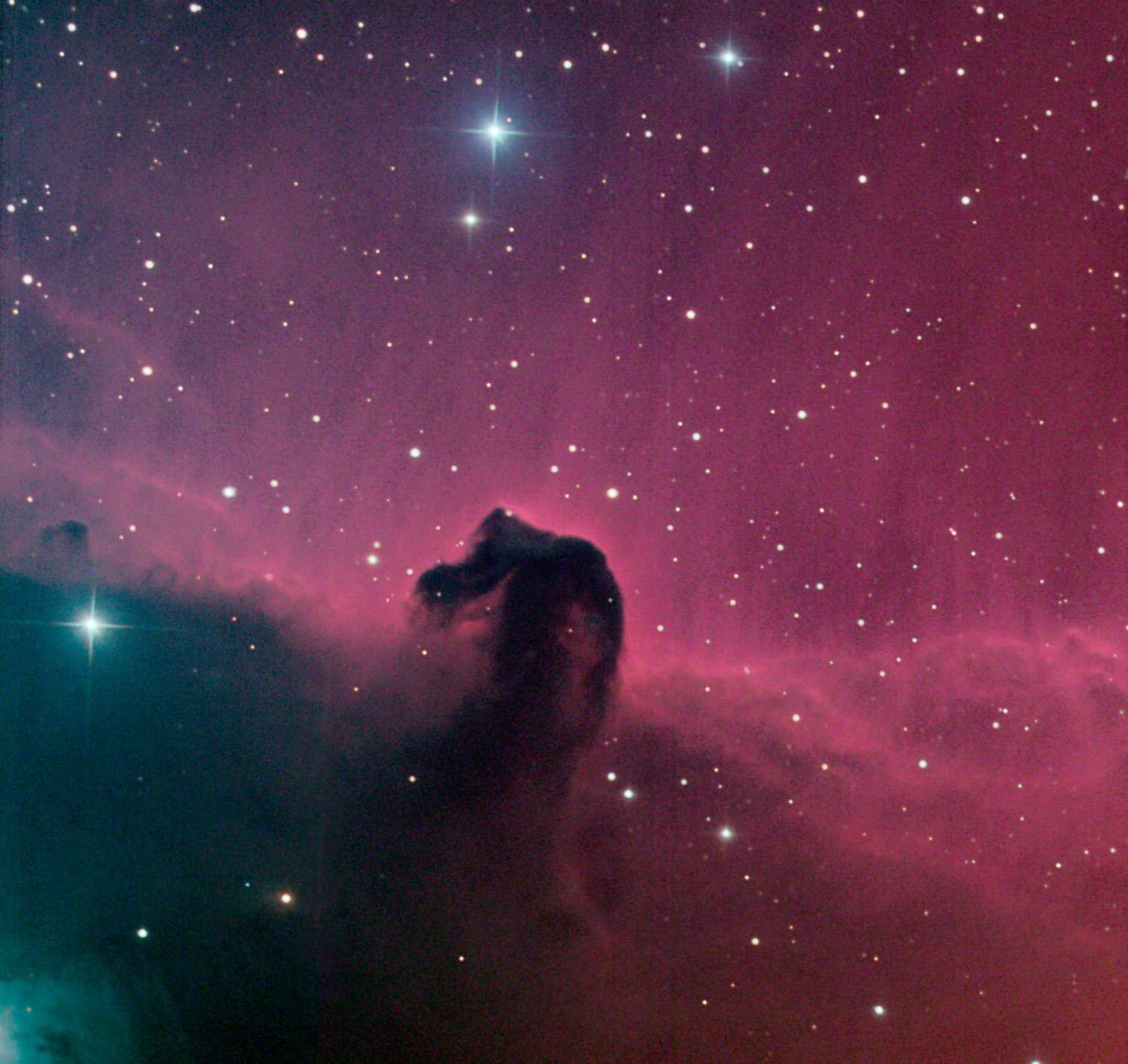 H-alpha enhanced LRGB image of the Horsehead Nebula in Orion. - Sky ...