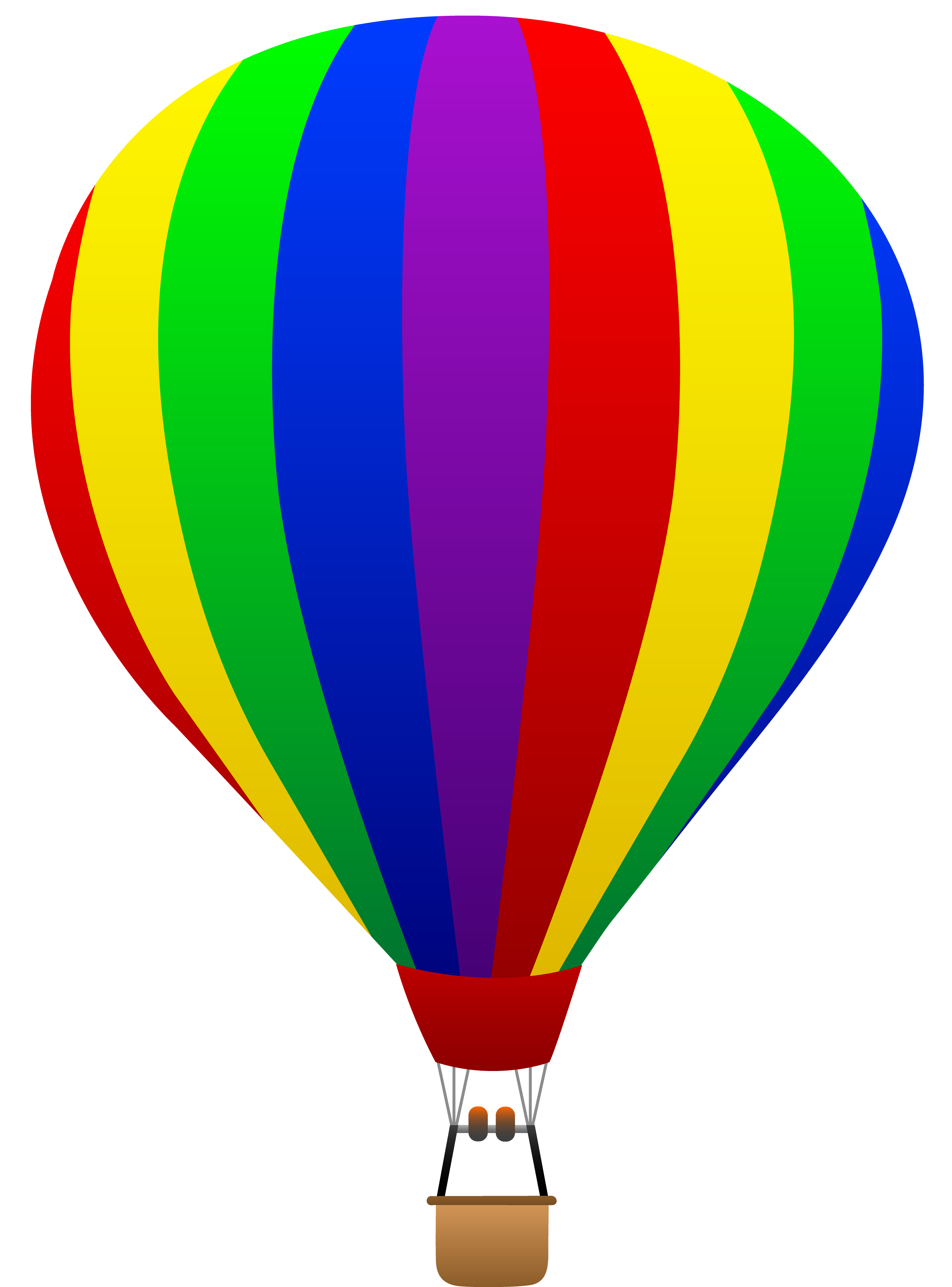 Free clip art of a fun rainbow striped hot air balloon | Sweet Clip ...