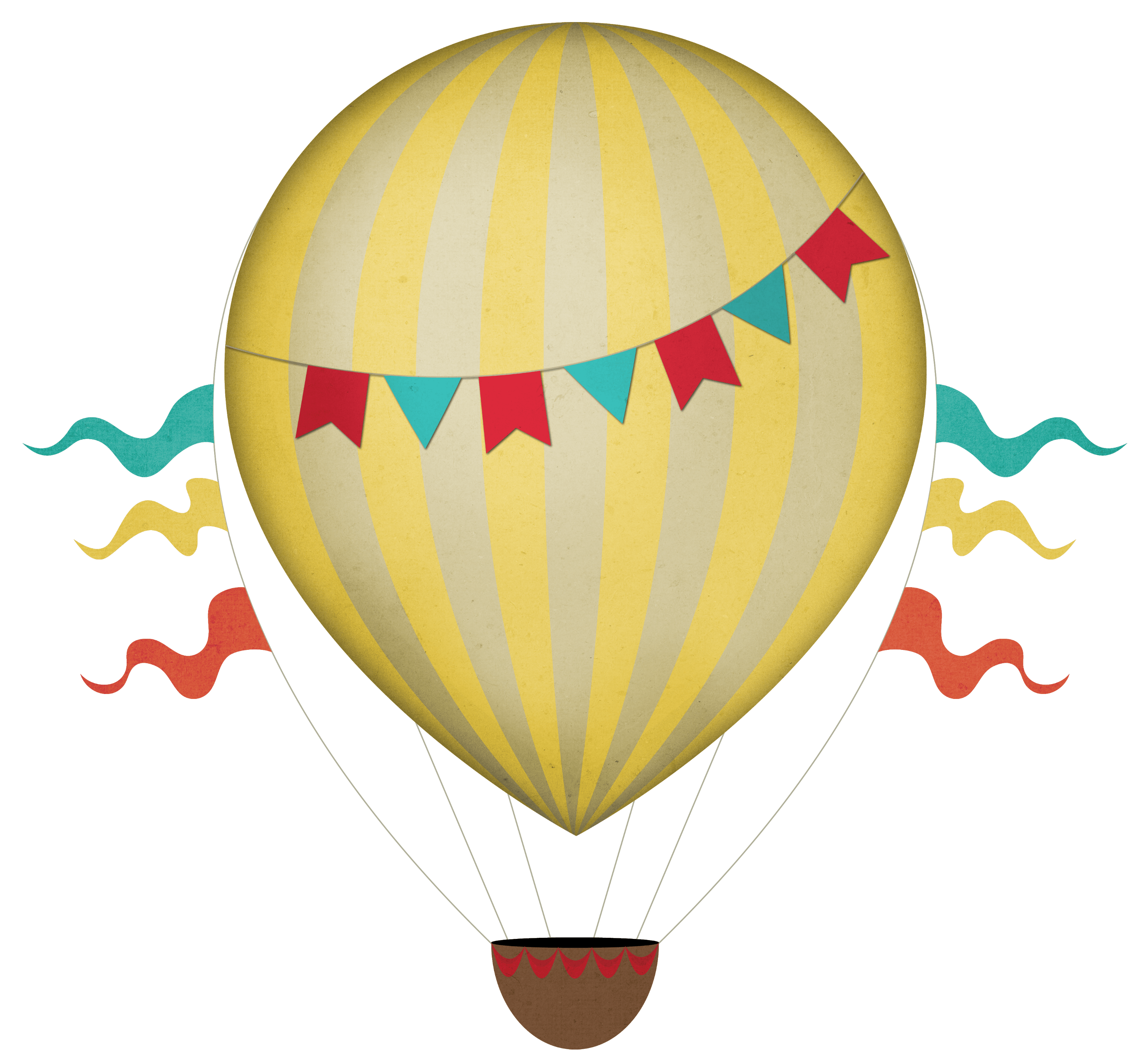 Vintage Hot Air Balloon Clipart transparent PNG - StickPNG