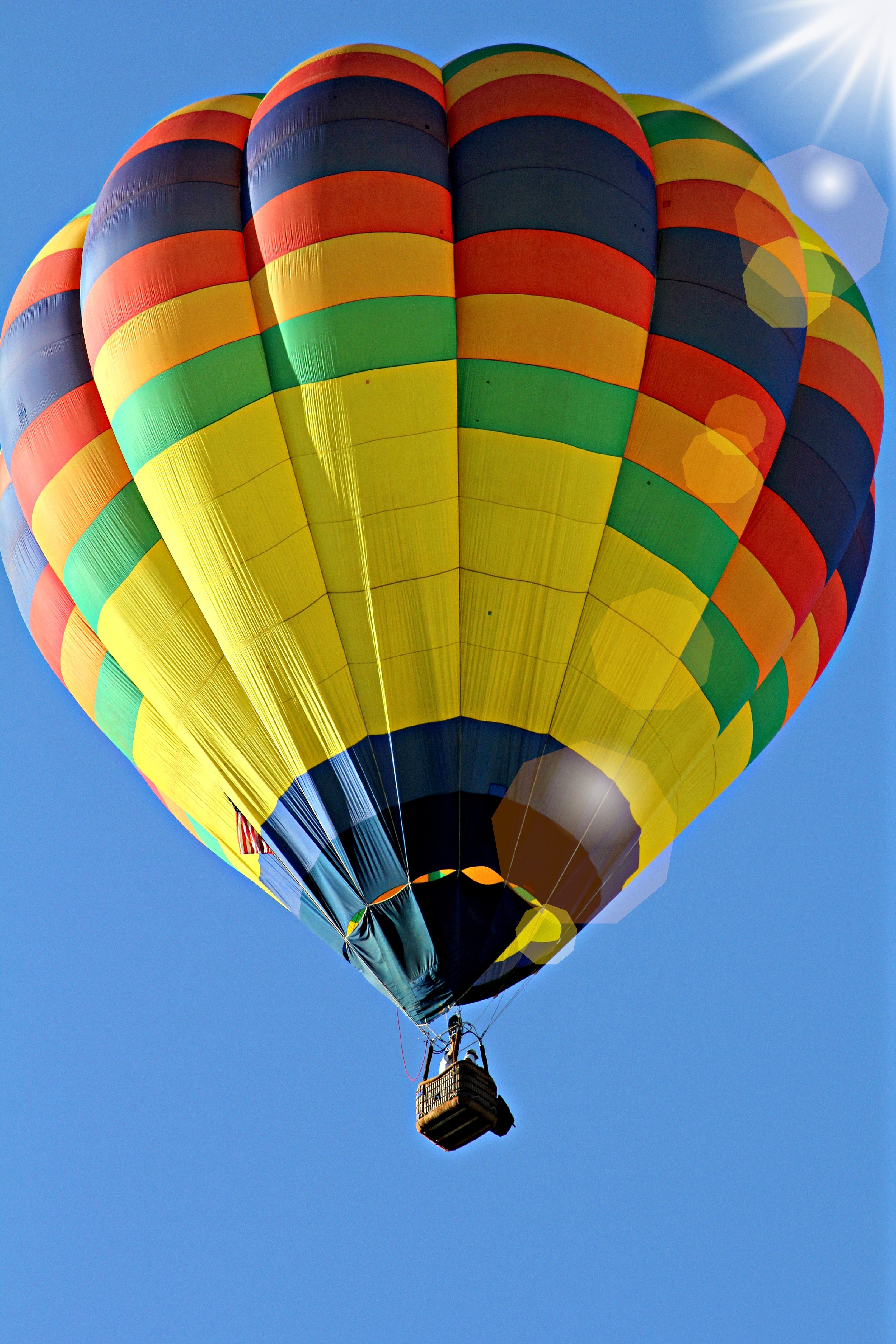 Yellow Blue Hot Air Balloon · Free Stock Photo