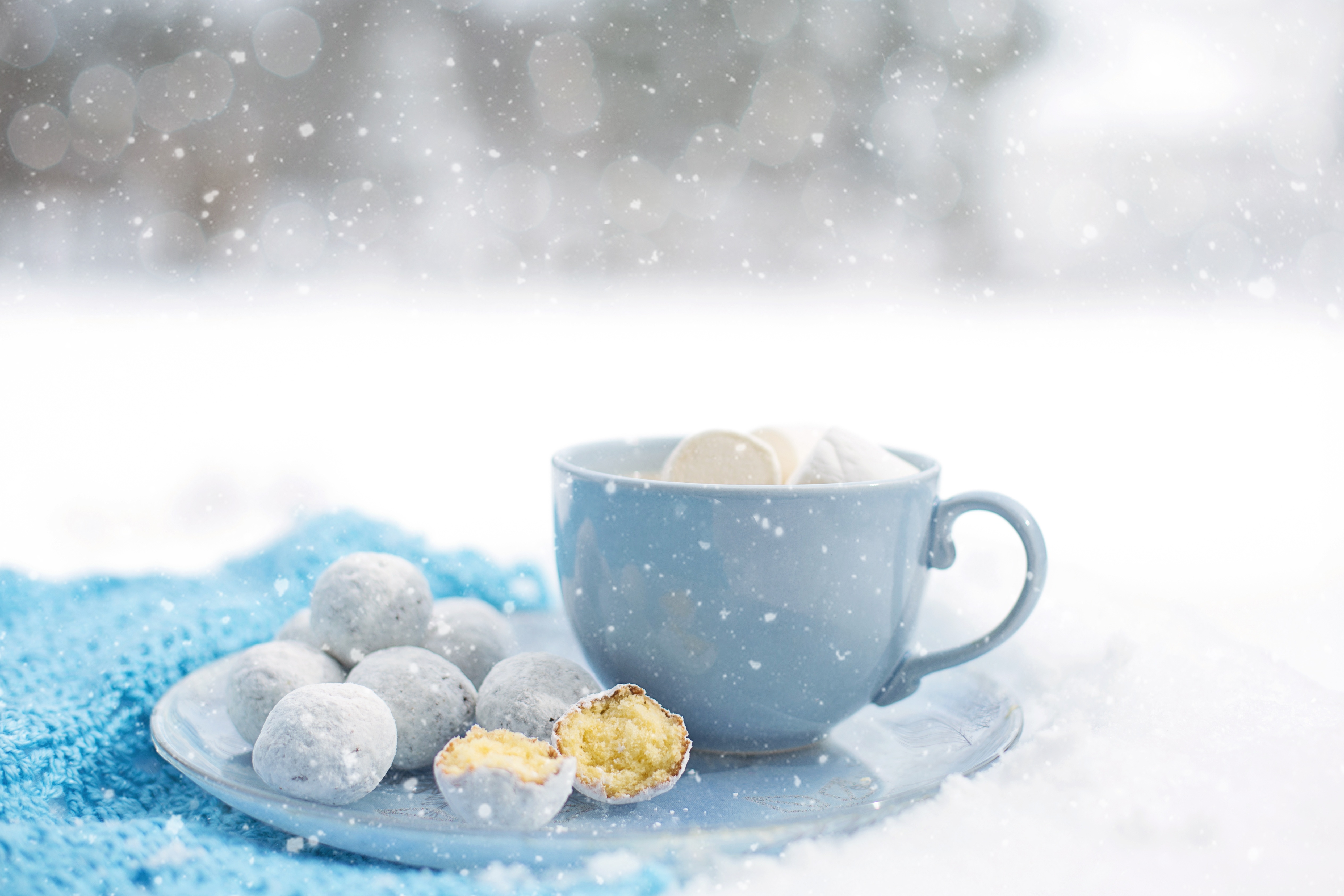 Hot chocolate in winter photo