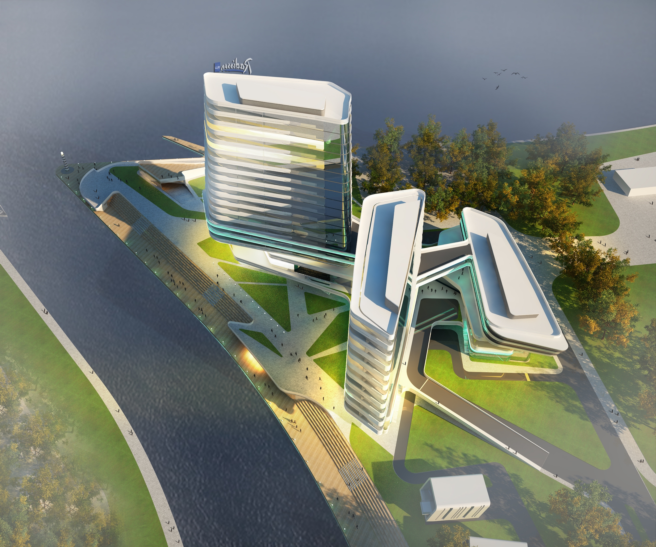 The concept of the hotel complex Radisson Blu Moscow Riverside ...