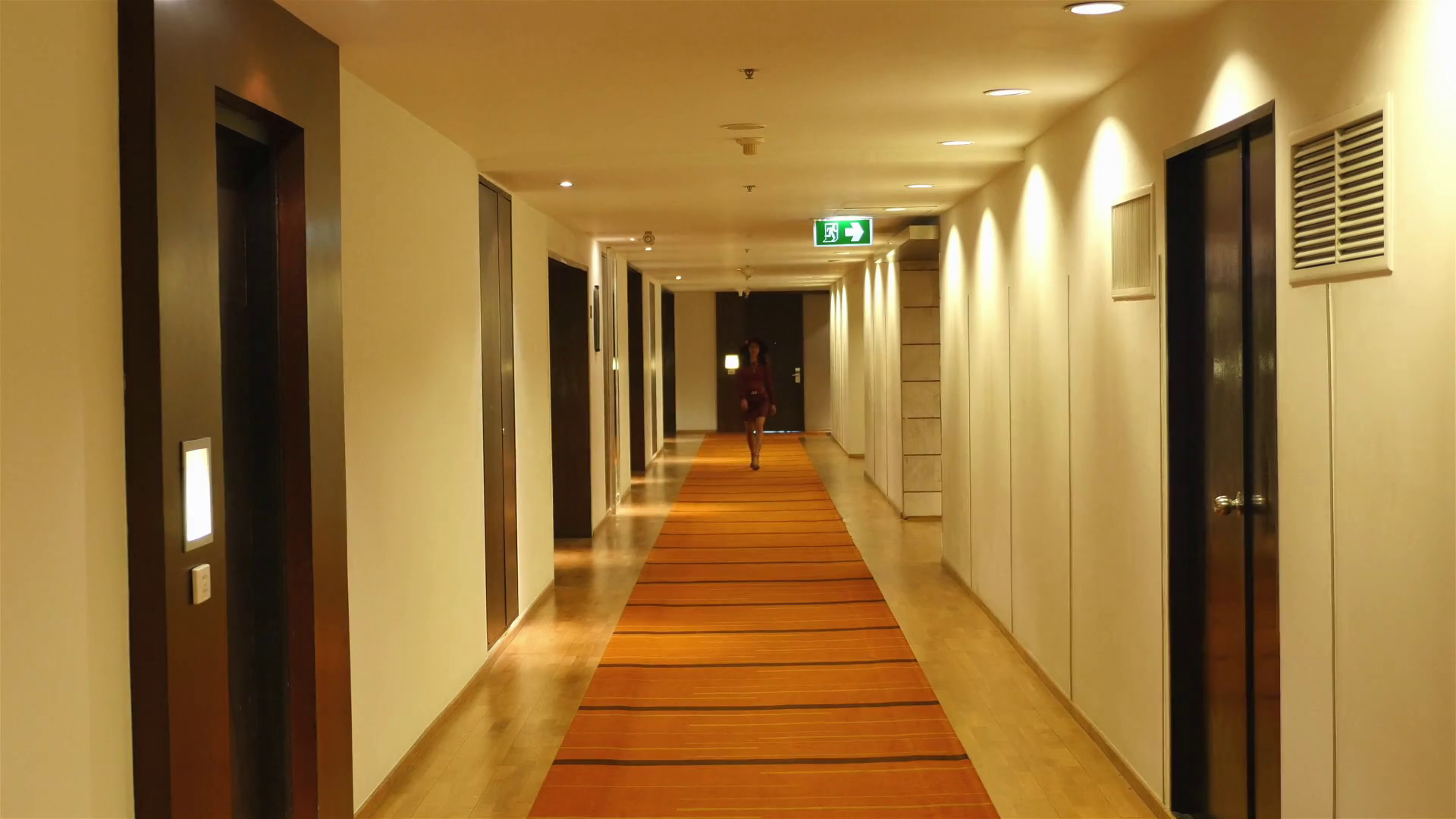 Hotel Hallway POV Walking into the Light Stock Video Footage ...
