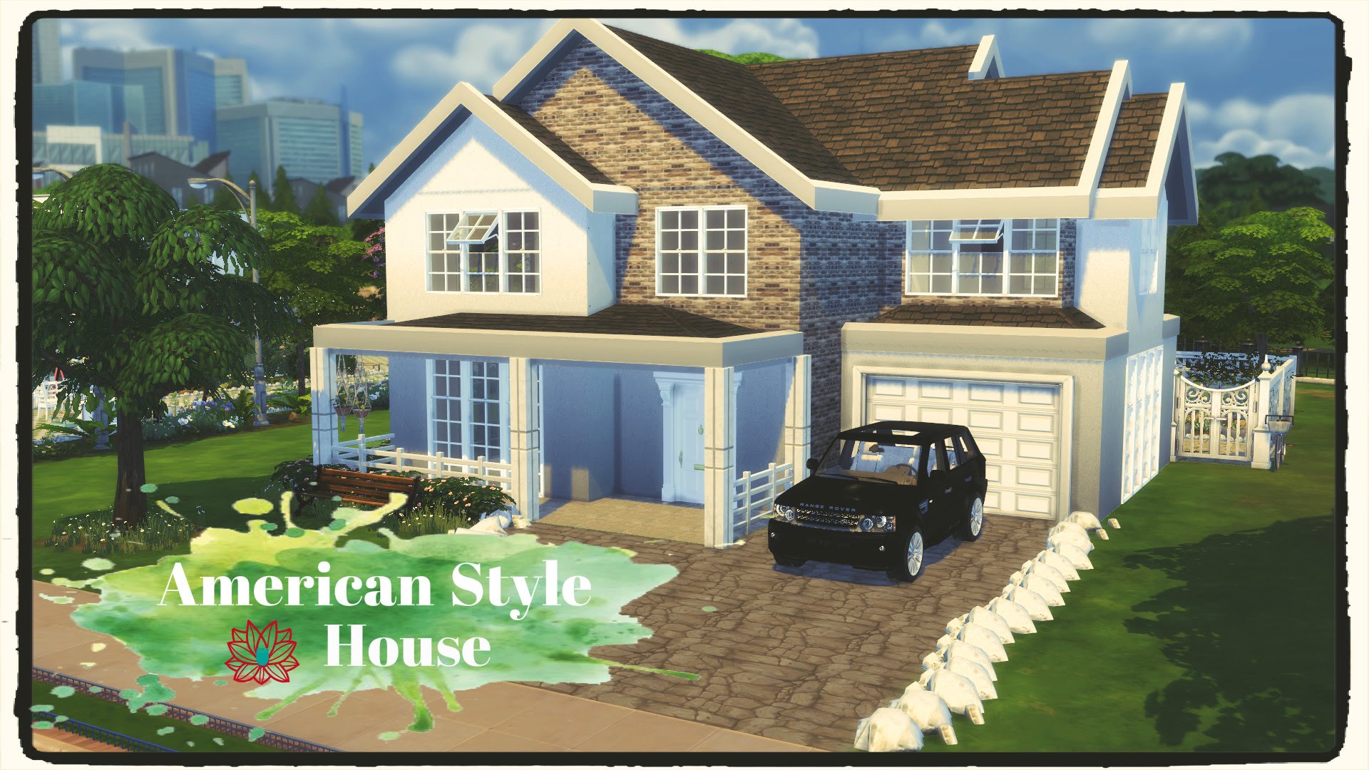Sims 4 - American Style House (Build & Decoration) Part 1/4 - YouTube