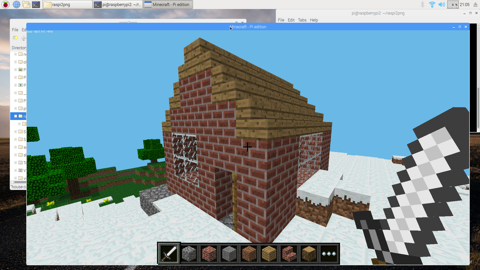 Build a house in Minecraft using Python - Raspberry Pi