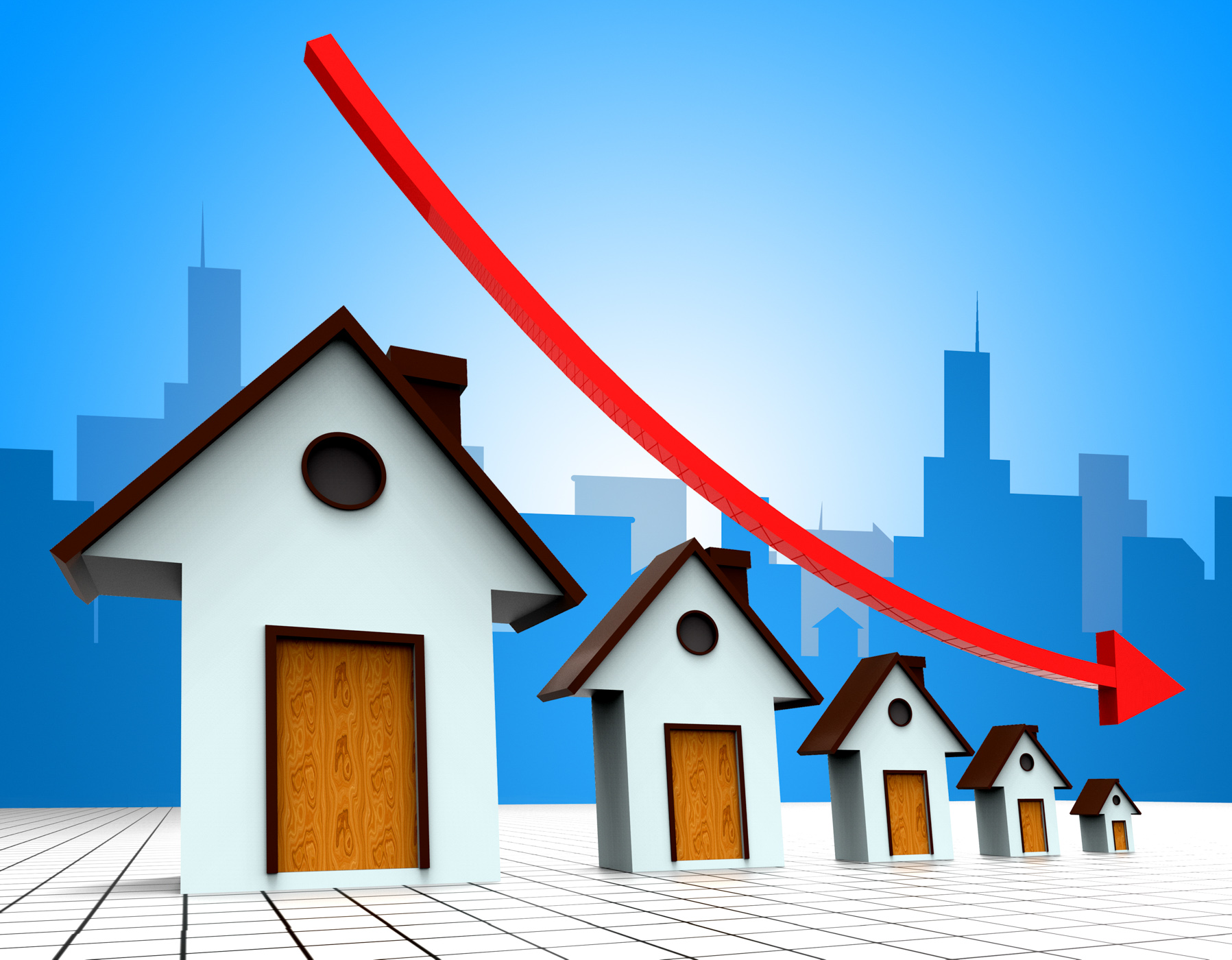 House prices down represents reduce regresses and household photo
