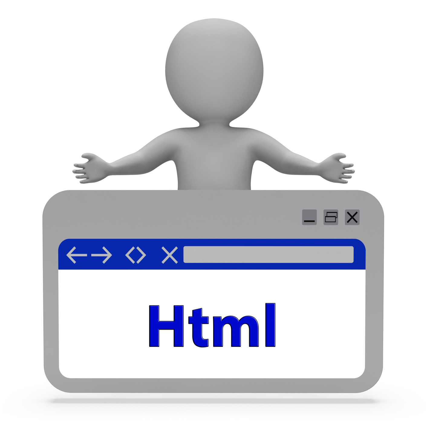 Html webpage indicates hypertext markup language 3d rendering photo
