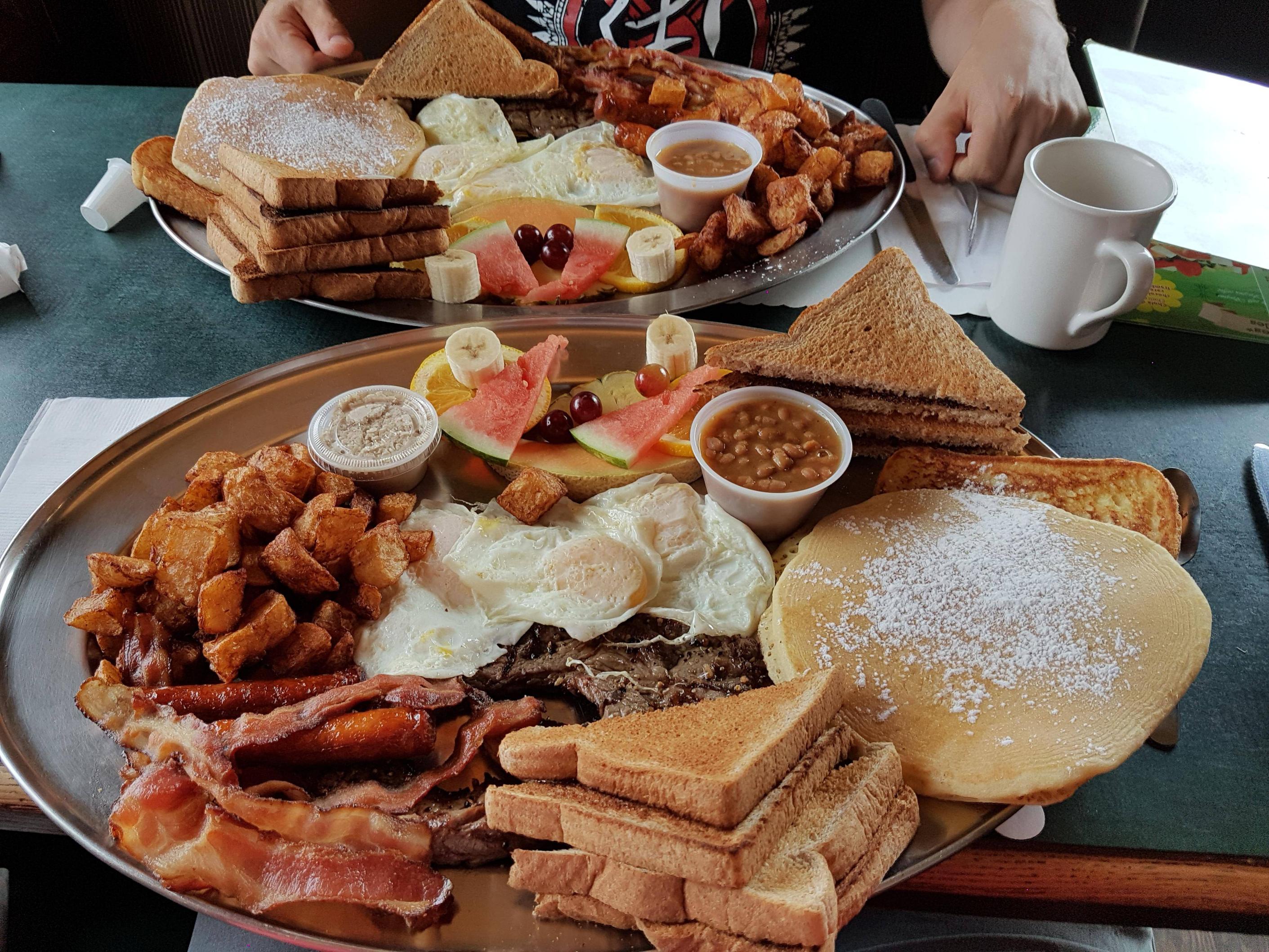 My friend and I just had this huge breakfast. - Album on Imgur