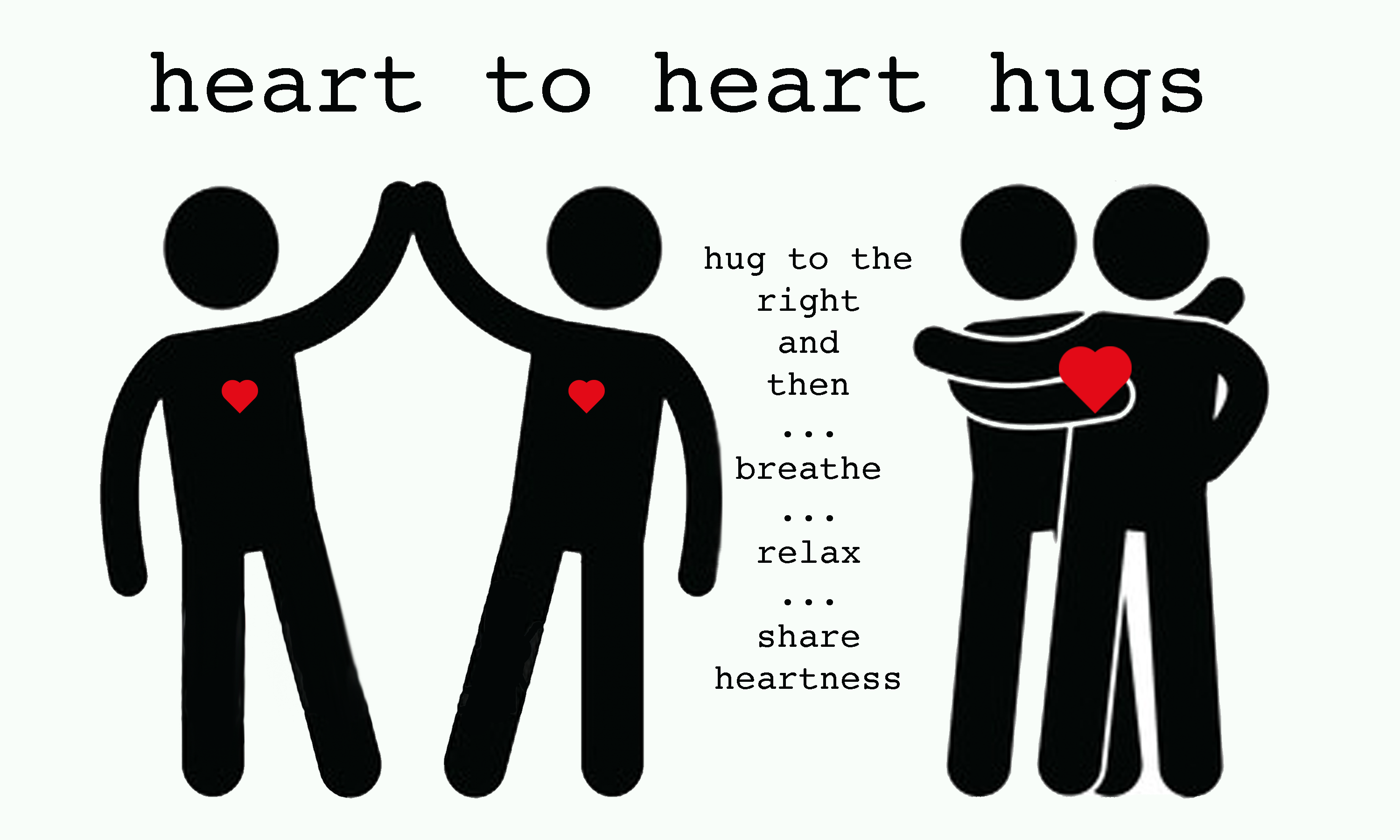 Heart to heart hugging is the correct way to hug ...