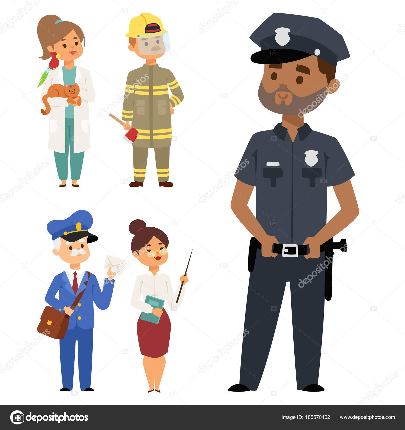 People different professions vector illustration. Success teamwork ...