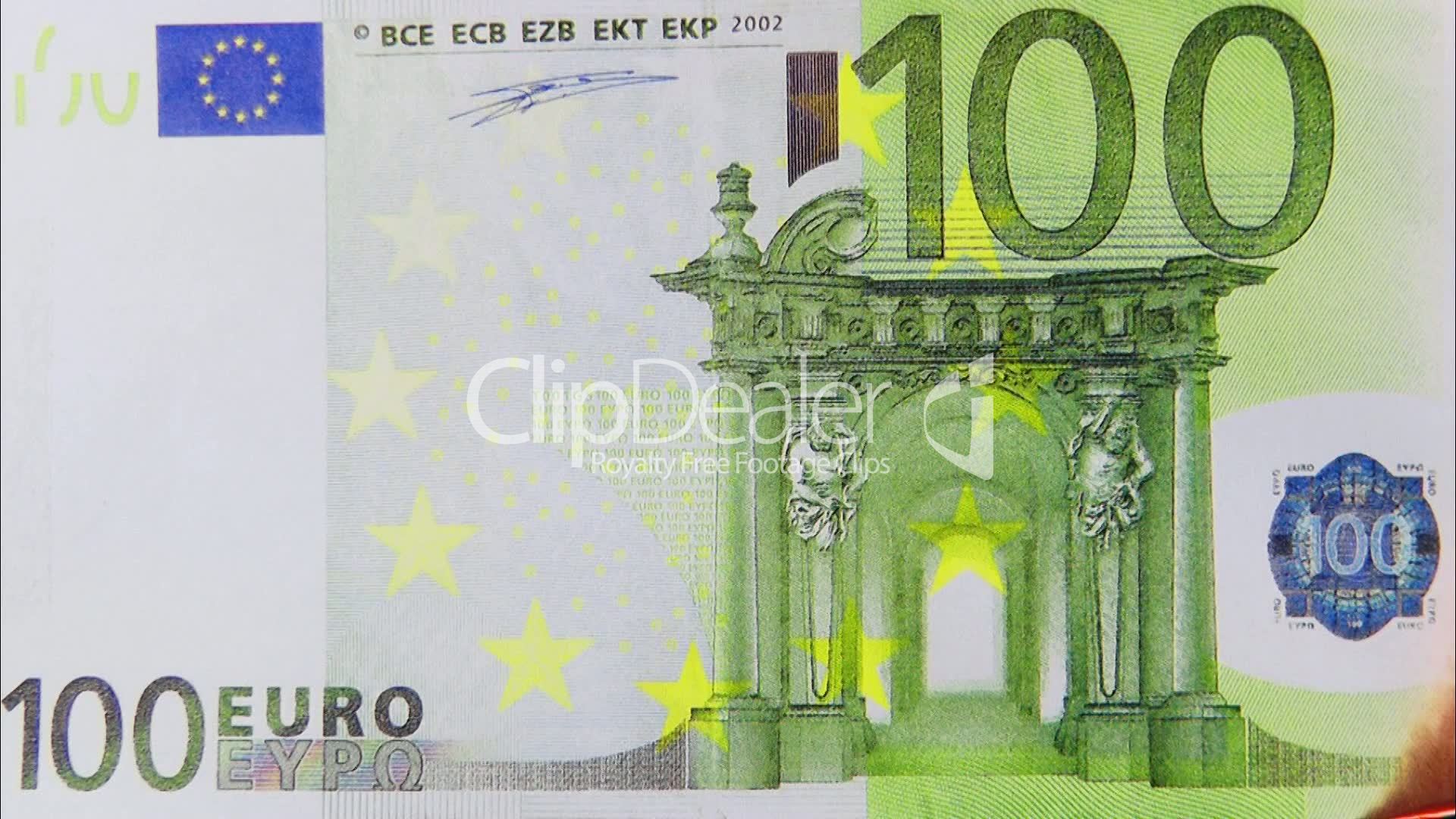 100 Euro Schein brennt ab - 100 Euro burning: Royalty-free video and ...