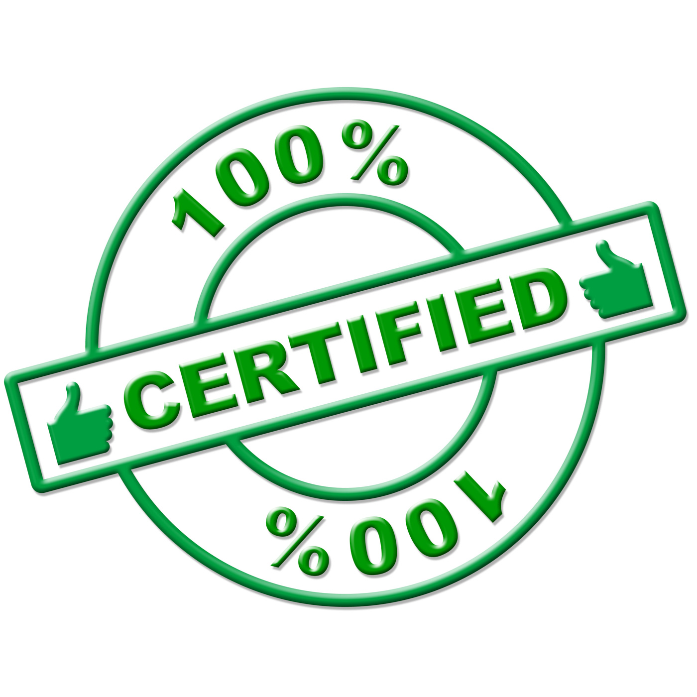 Hundred percent certified indicates authenticate absolute and verify photo