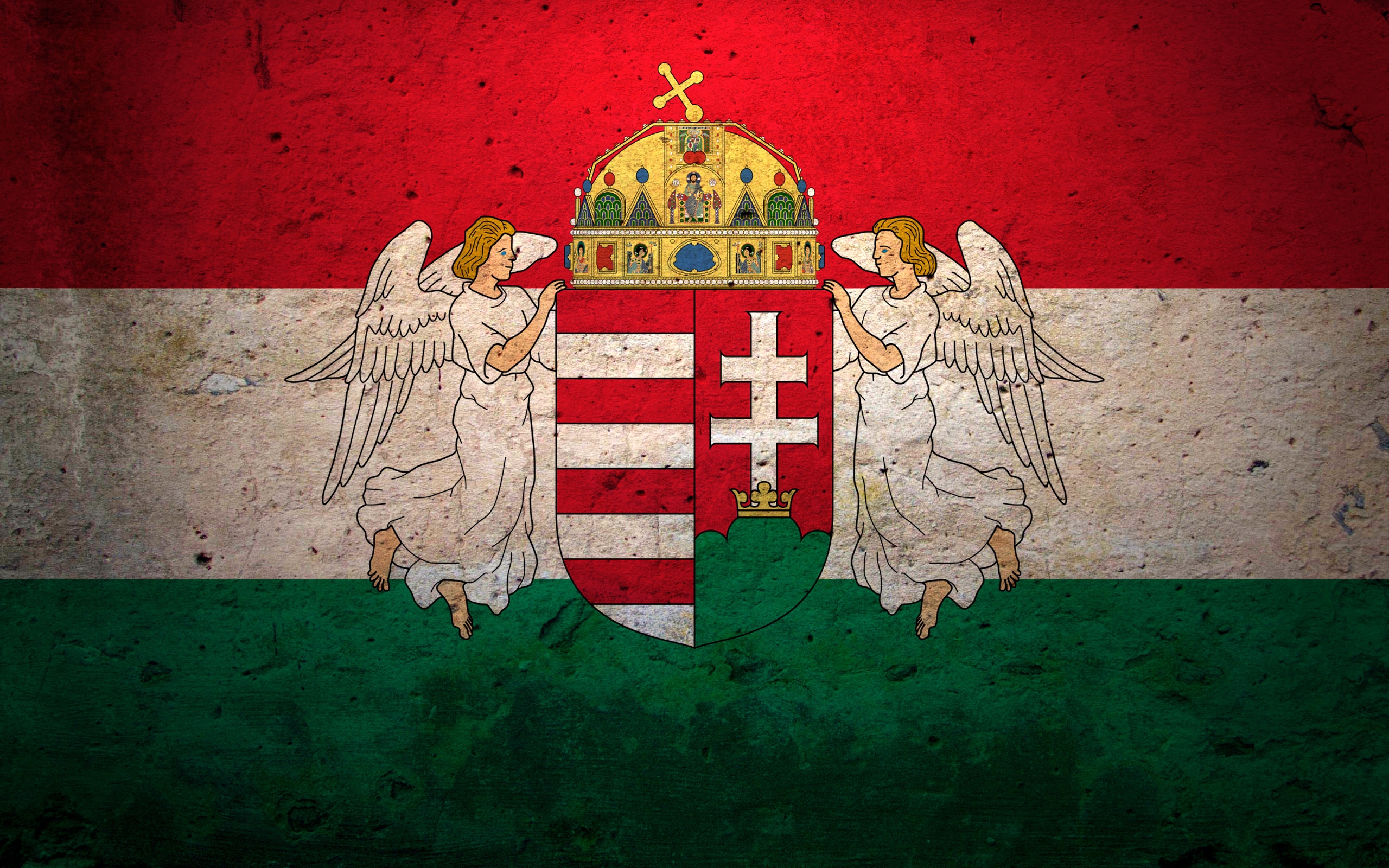 Download wallpaper 2560x1600 hungary, flag, background, symbol ...