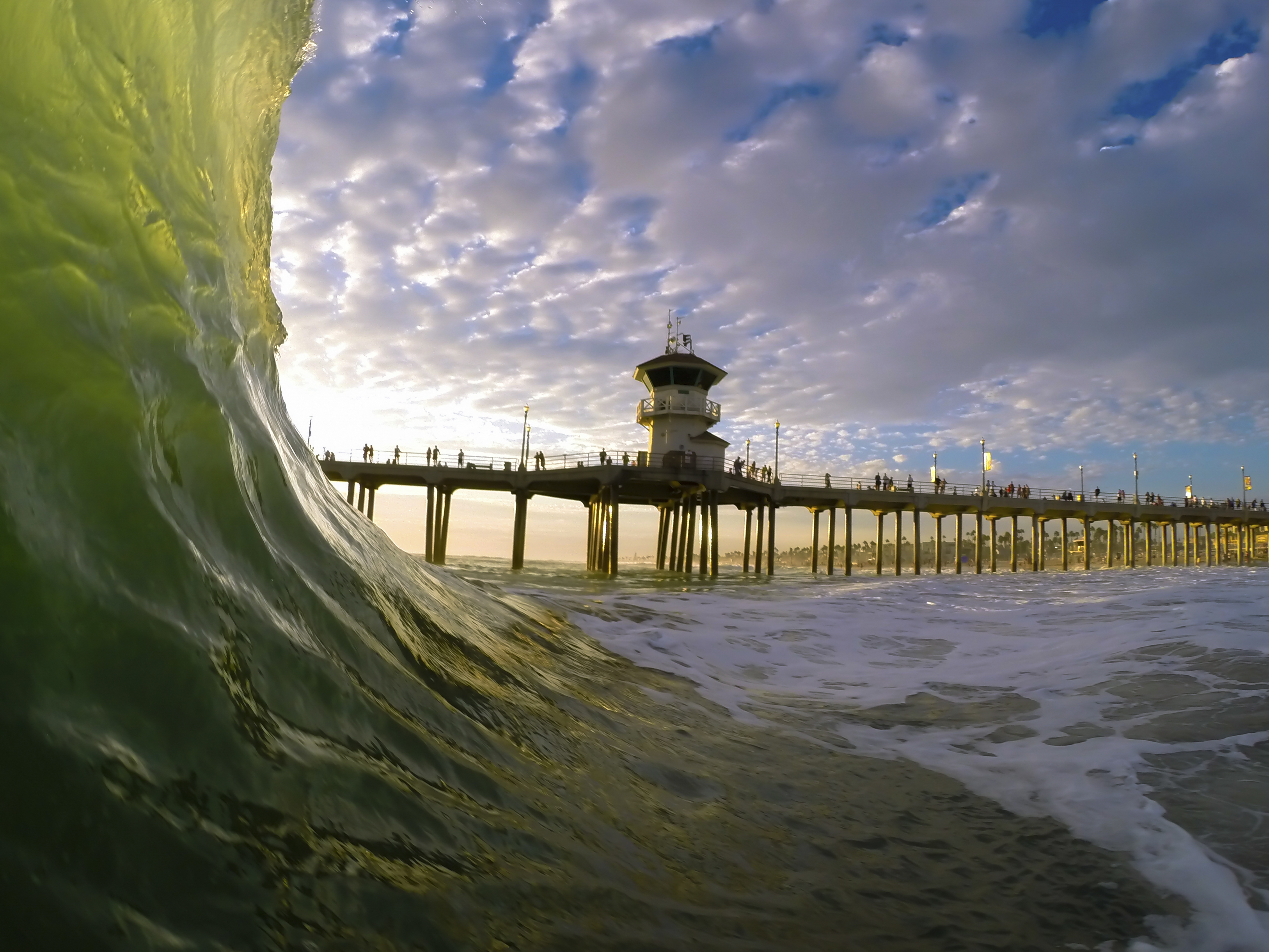 Huntington Beach Pier Water Photography FotoMerlin - Surf City Family
