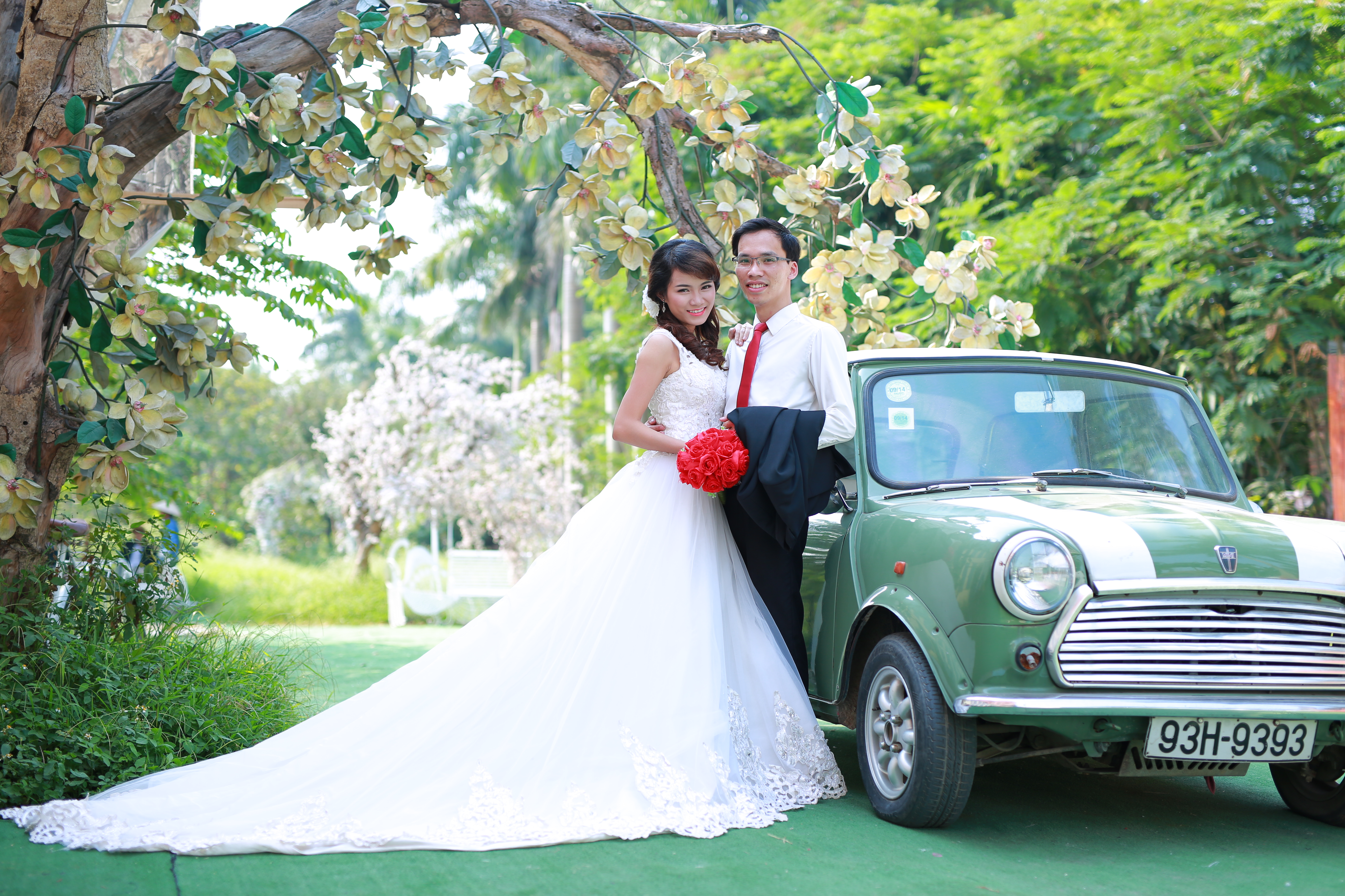 Husband and Wife, Bride, Car, Couple, Groom, HQ Photo
