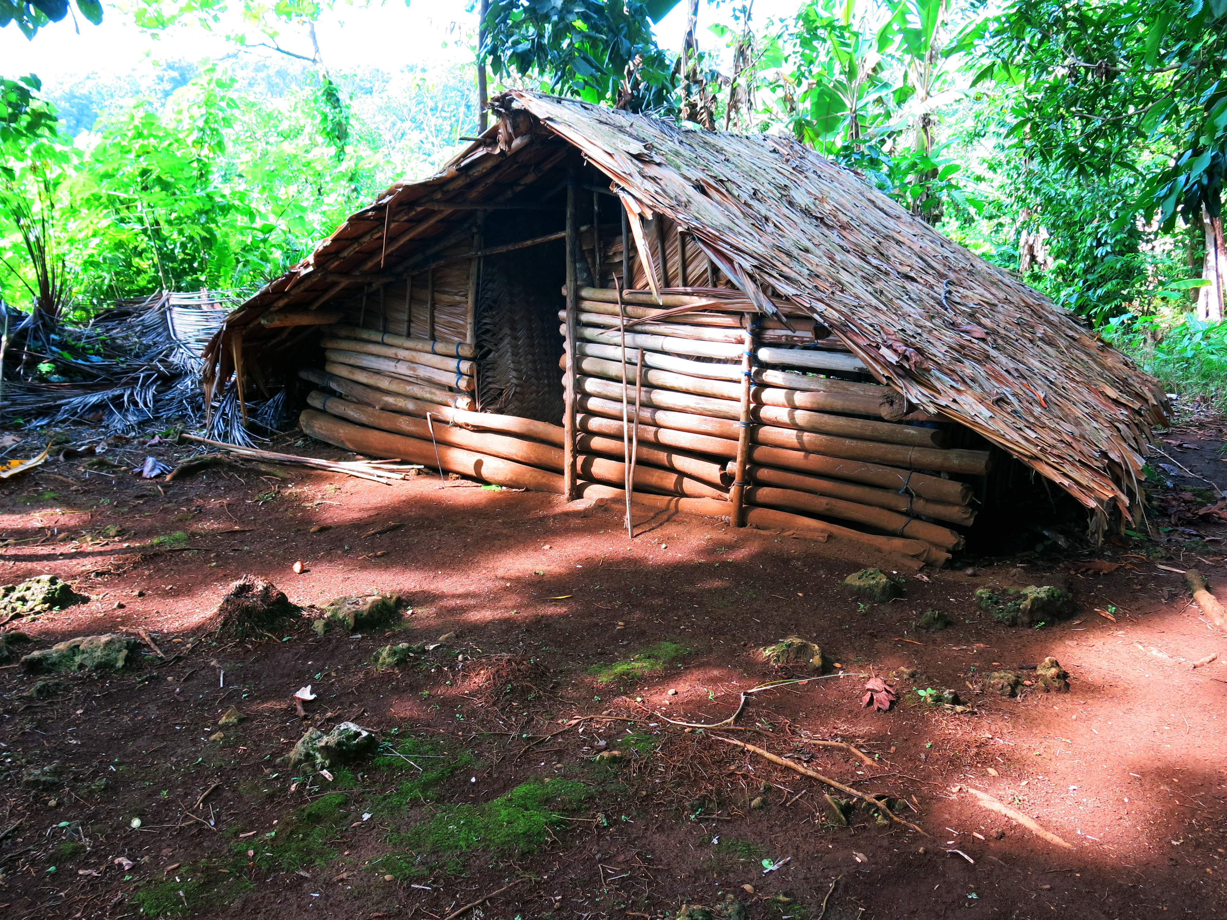 File:A traditional food hut for storing yam, taro and other food ...