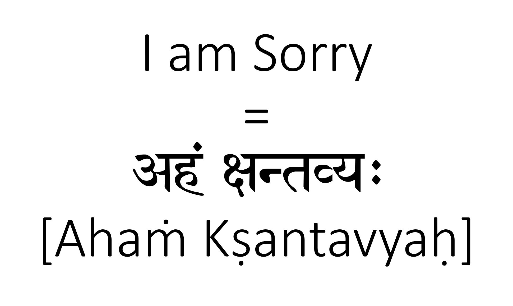How to Say I am Sorry in Sanskrit |
