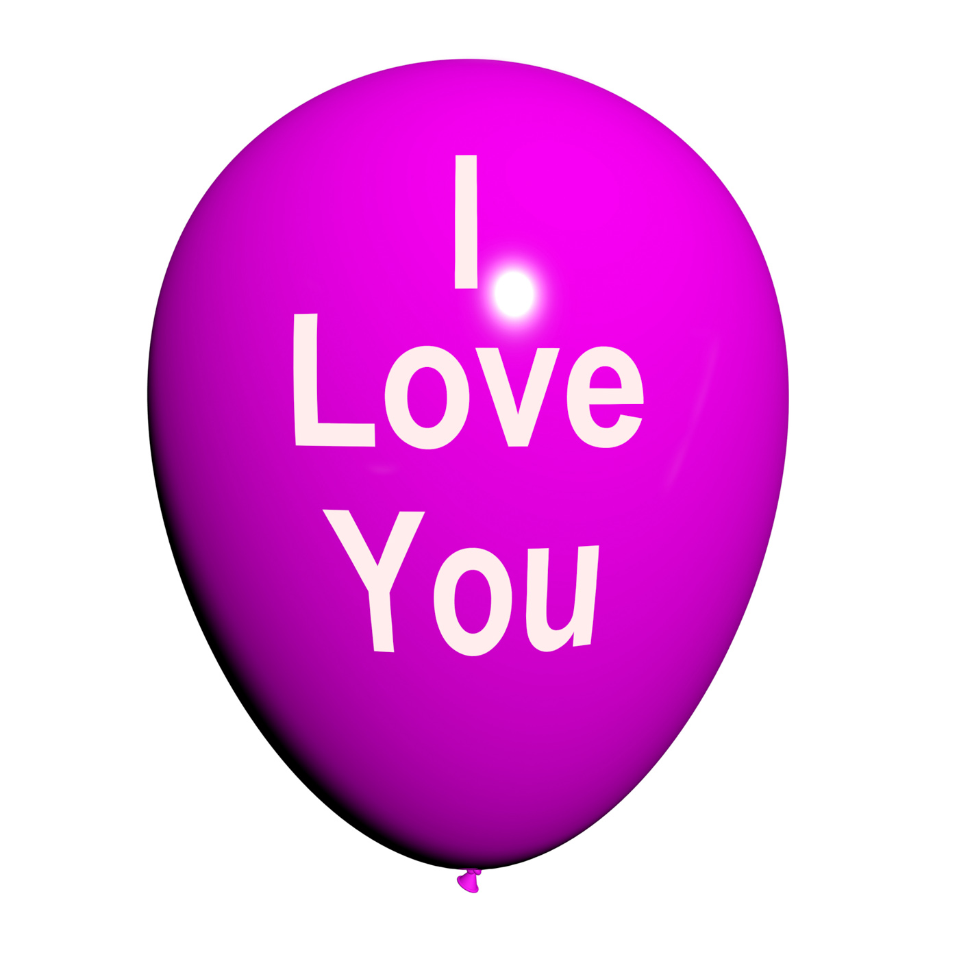 I love you balloon represents lovers and couples photo
