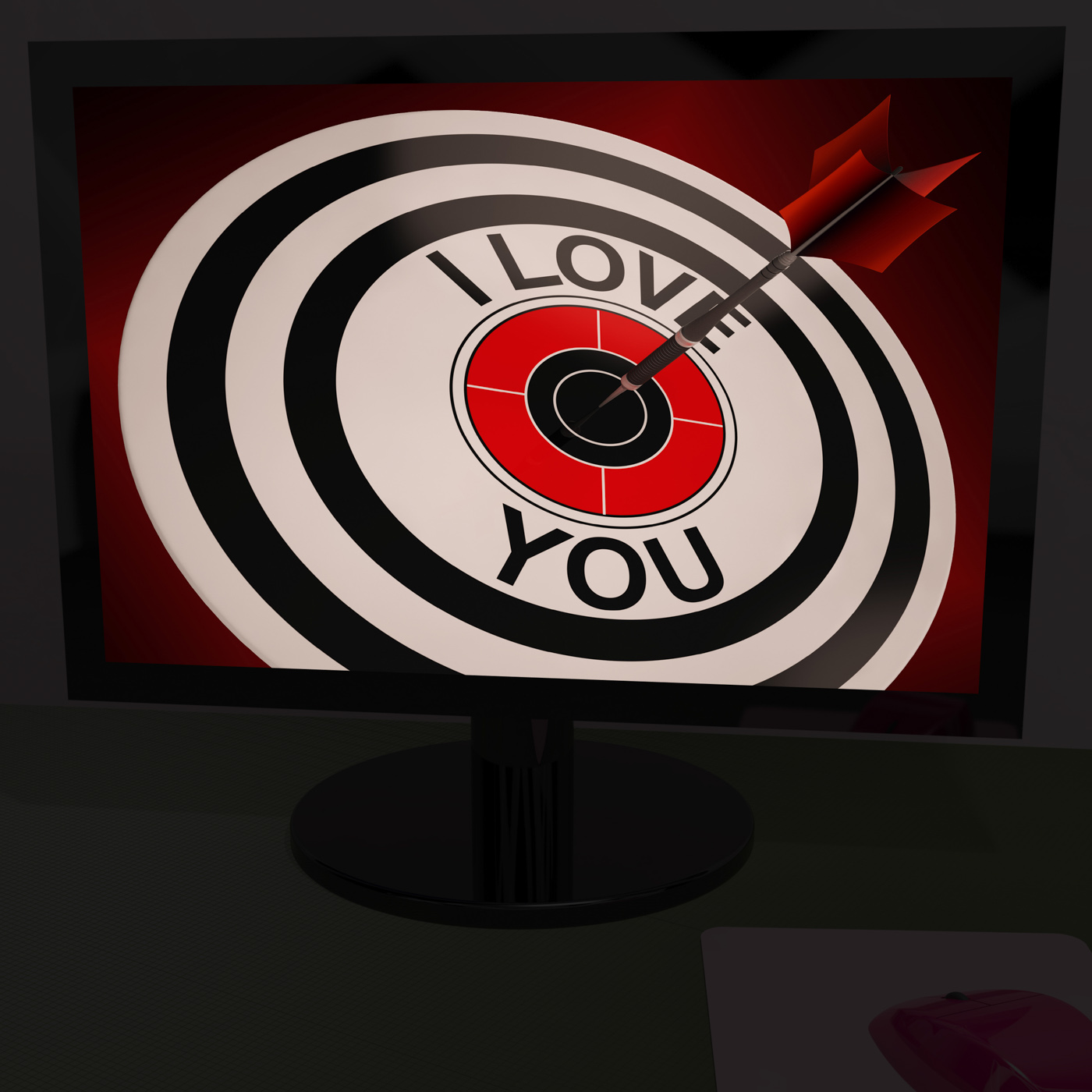 I love you on dartboard shows valentines day photo