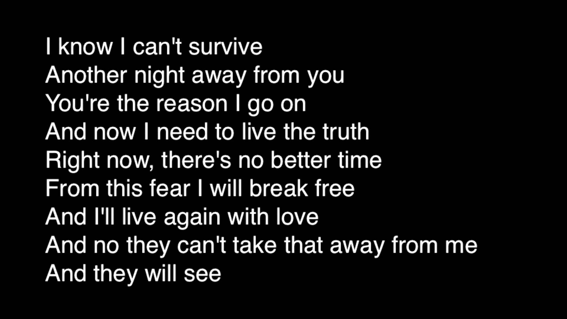 Celine Dion- I Surrender Lyrics (live) - YouTube