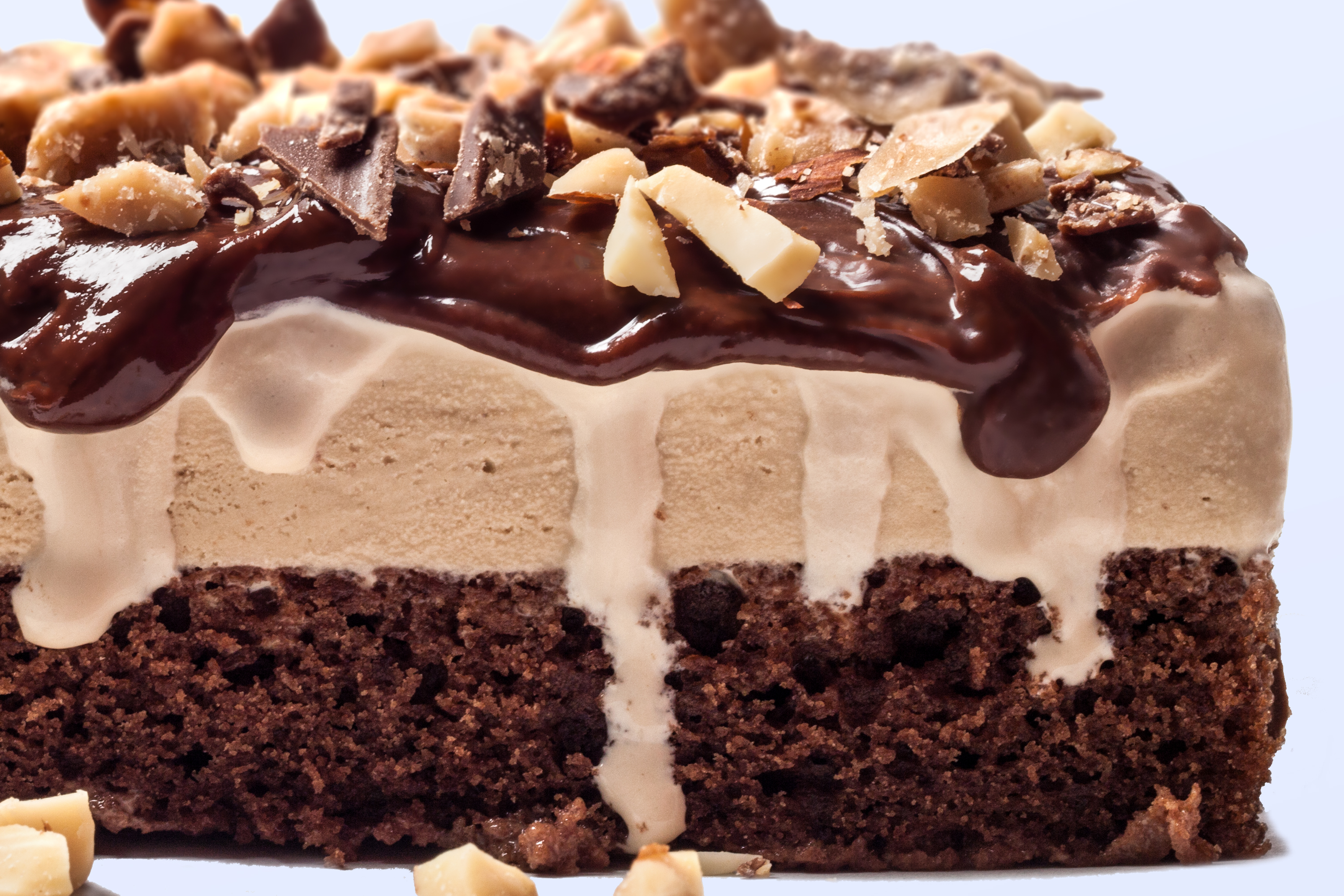 Chocolate Coffee-Almond Crunch Ice Cream Cake with Ganache Recipe ...