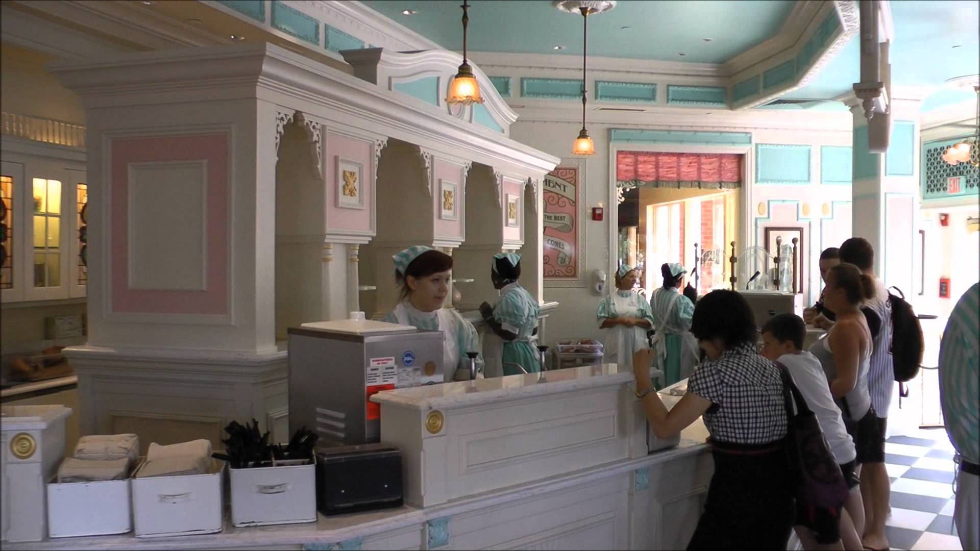 Plaza Ice Cream Parlor, Magic Kingdom, Walt Disney World in HD - YouTube