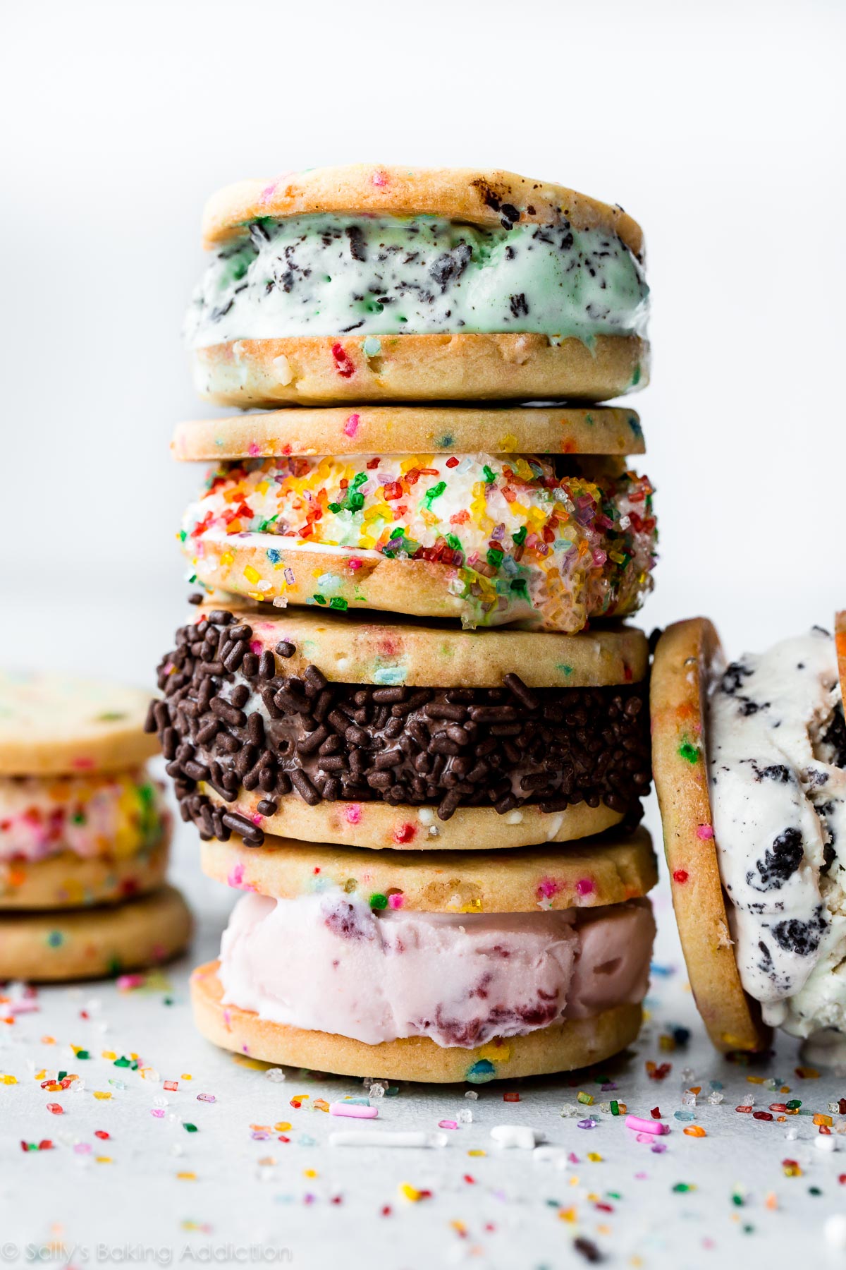 Rainbow Cookie Ice Cream Sandwiches - Sallys Baking Addiction