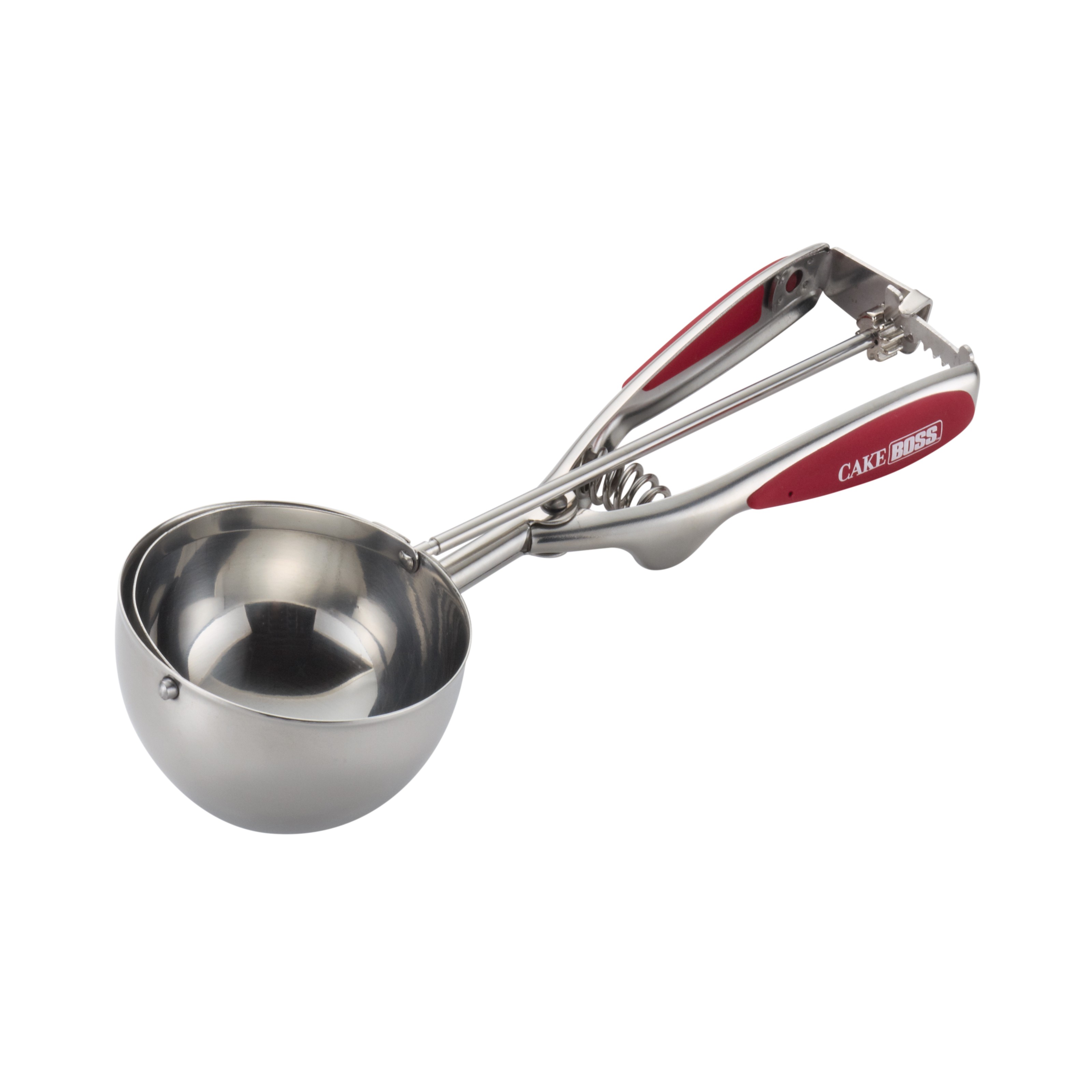 Carlo's Bakery - Mechanical Ice Cream Scoop with Red Silicone Grips