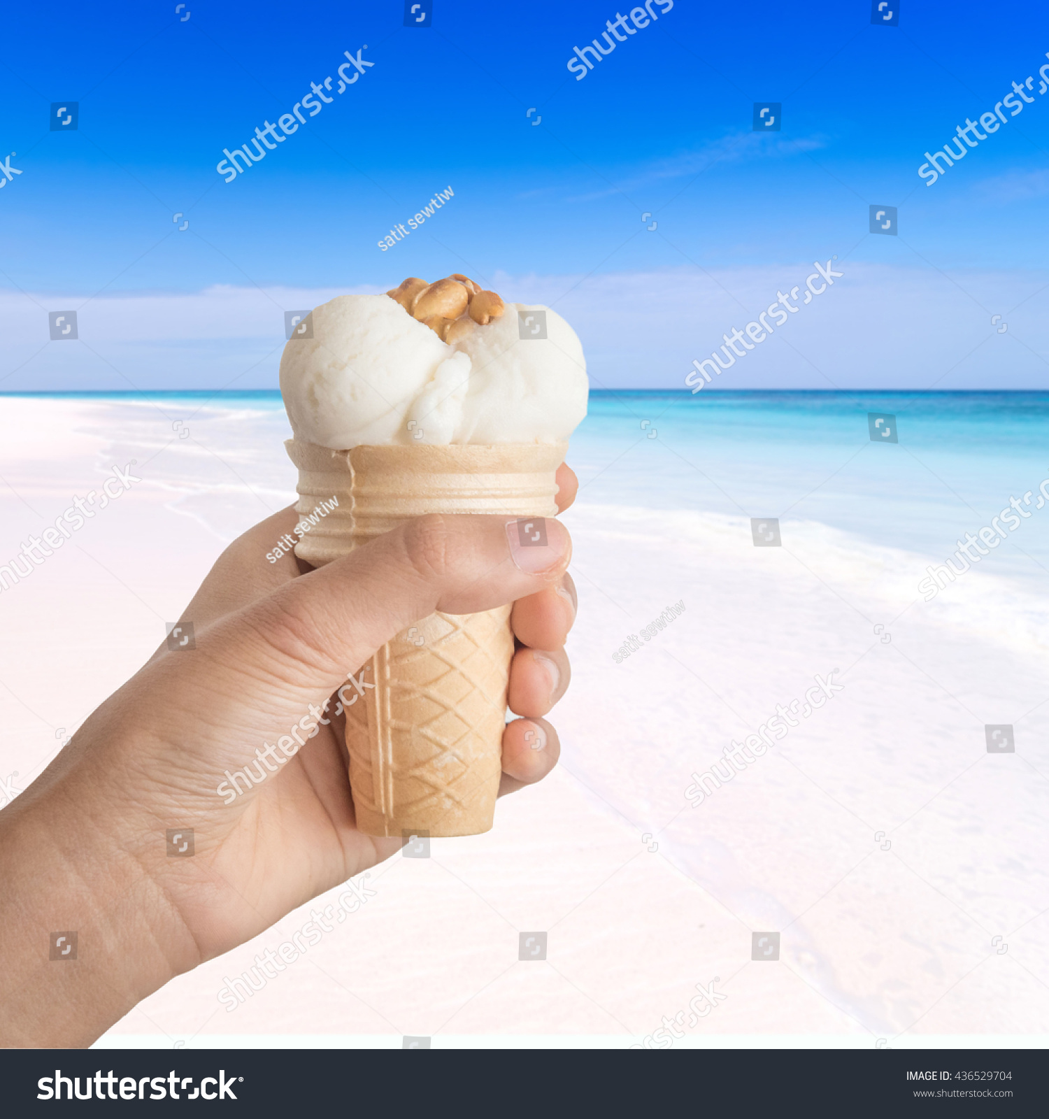 Women Hand Holding Ice Cream Summer Stock Photo (Royalty Free ...