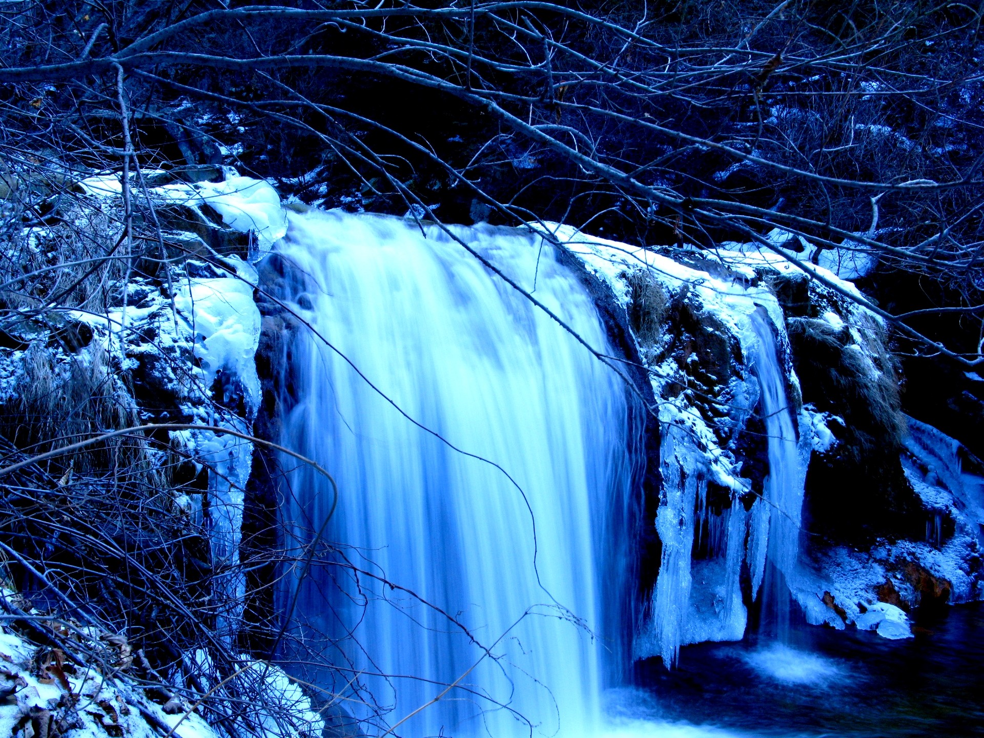 Waterfalls: Forest Ice Frozen Winter Falls Waterfall Hd Wallpaper ...