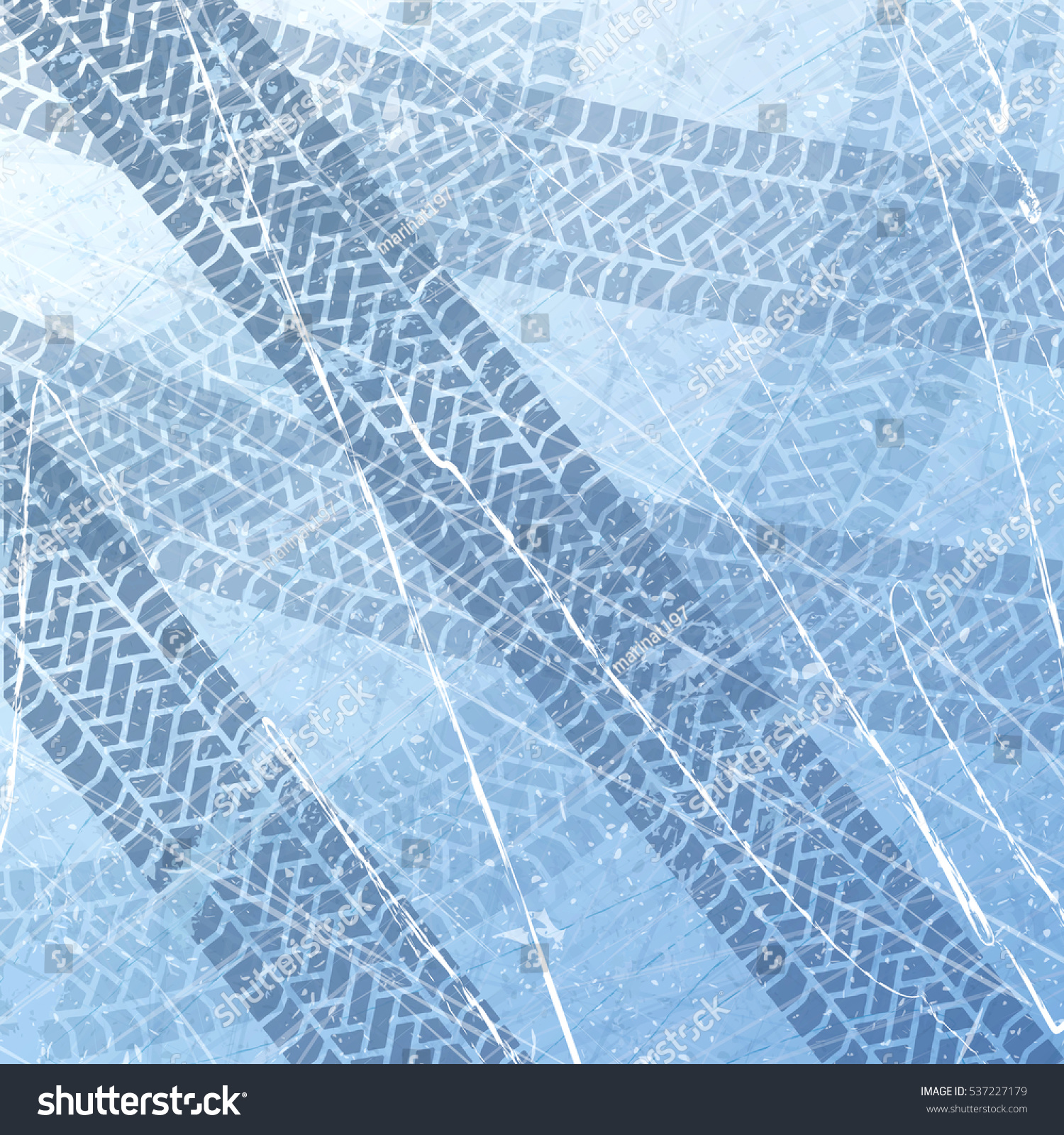 Traces Car Tires On Ice Texture Stock Vector 537227179 - Shutterstock