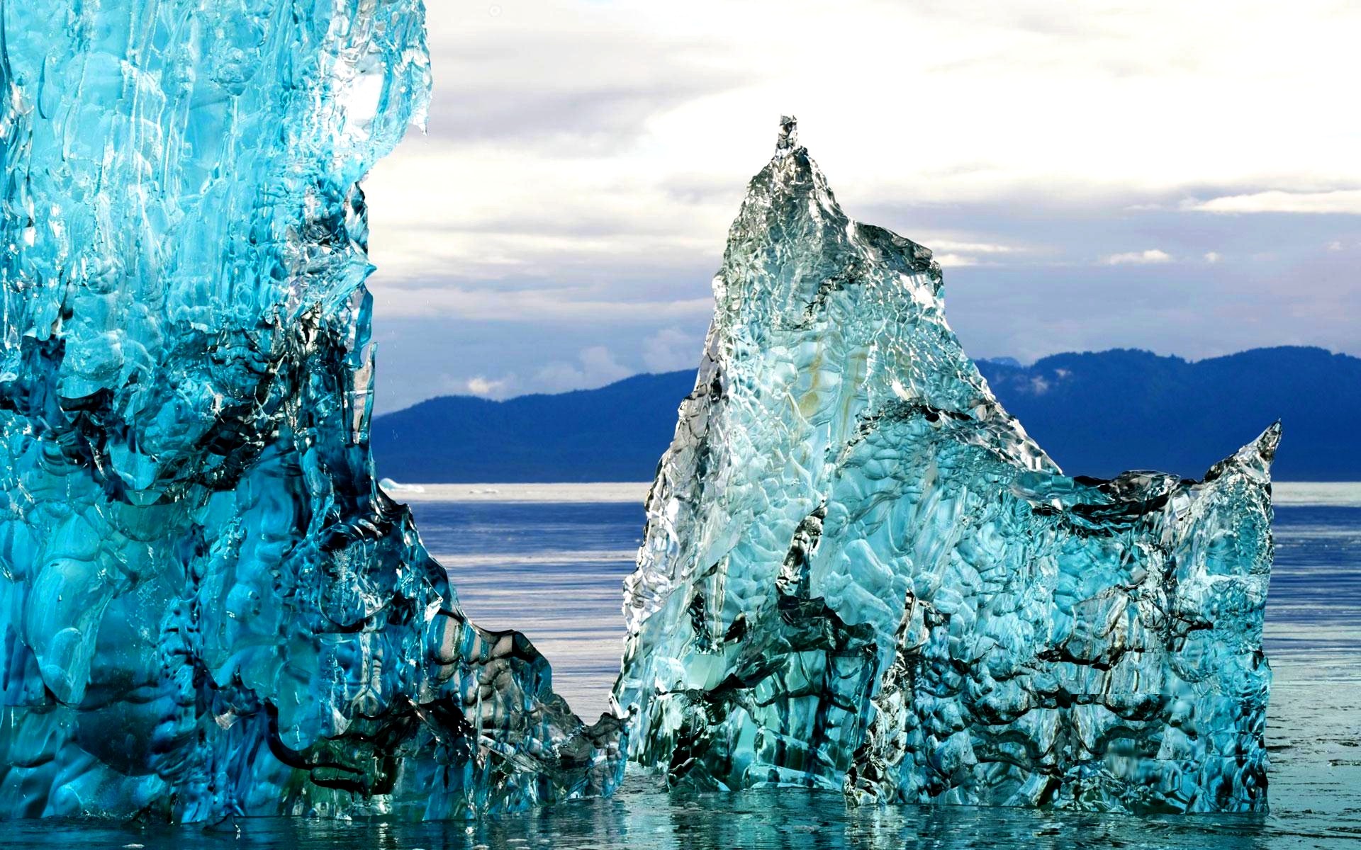 Iceberg and rock photo
