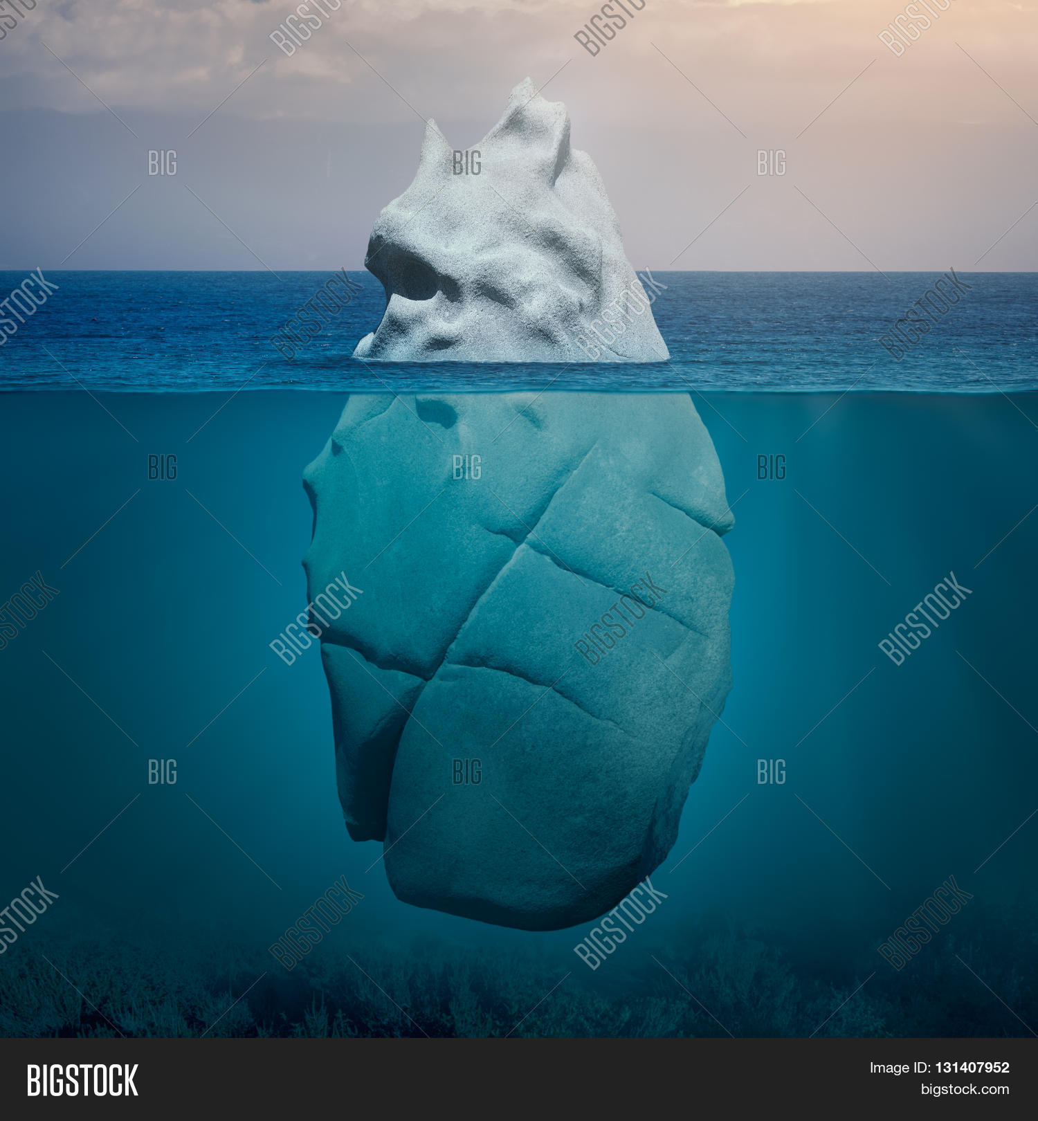 Big Rock Like Iceberg Floating Blue Image & Photo | Bigstock