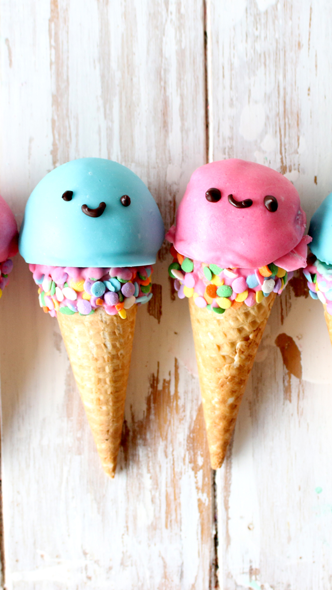 Kawaii Ice Cream Cones ~ The Scran Line | Tastemade