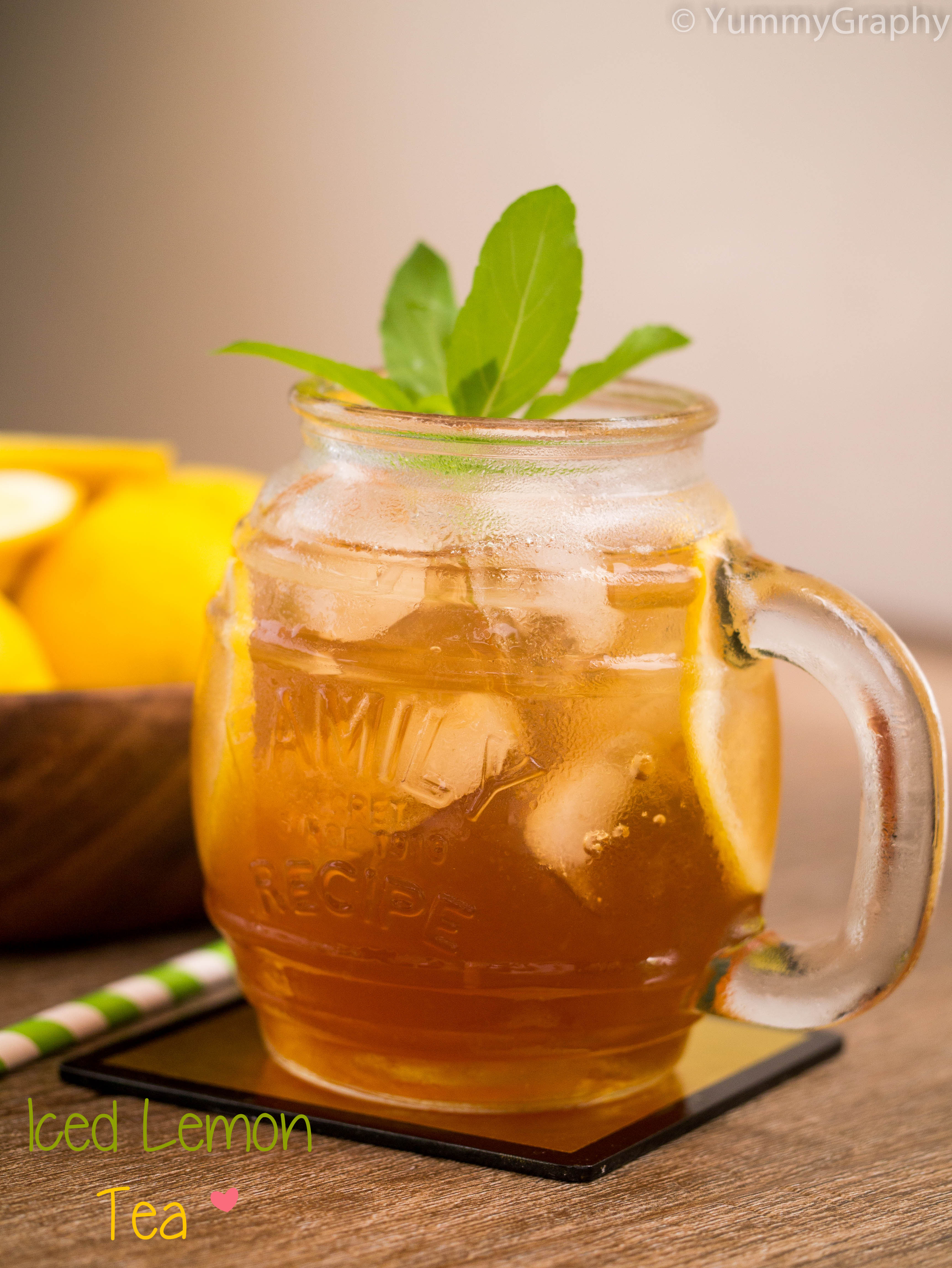 Iced Lemon Tea - YummyGraphy