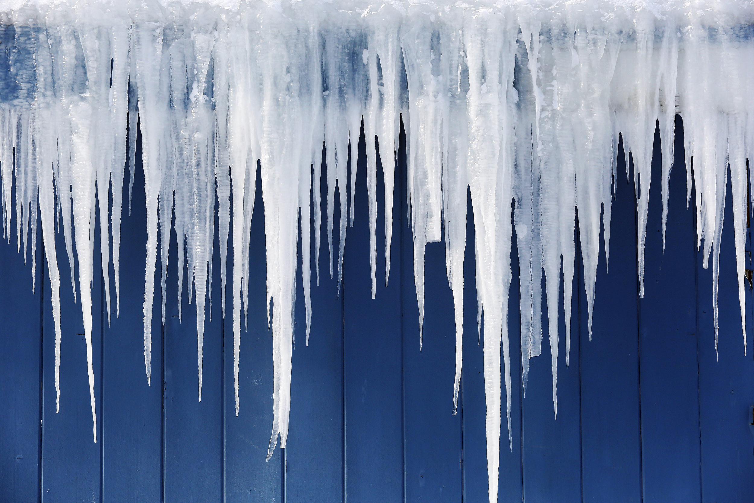 Icicles Point to Wild Winter's Looming Danger