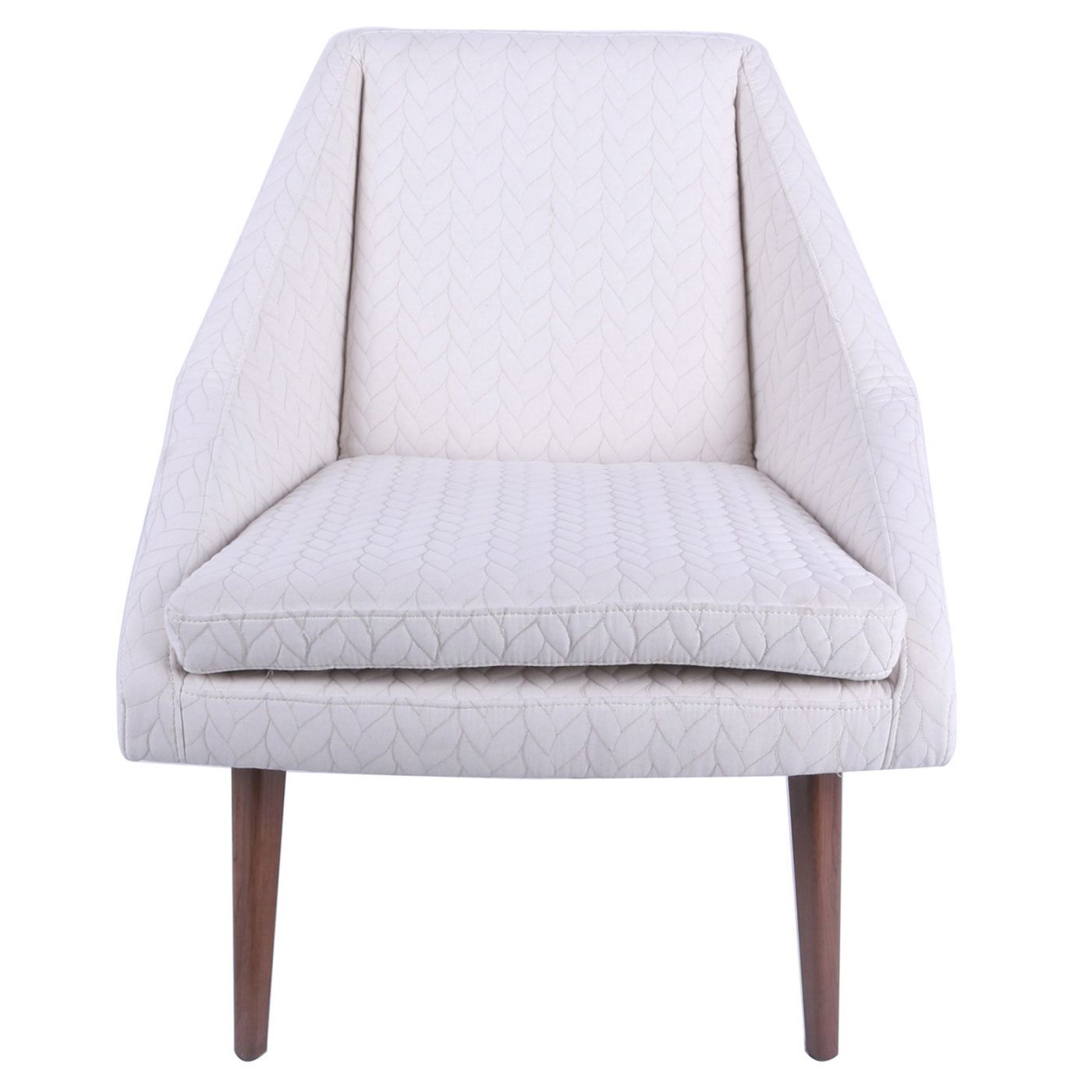 Enzo Fabric Accent Chair, Icy Leafage Beige by New Pacific Direct ...