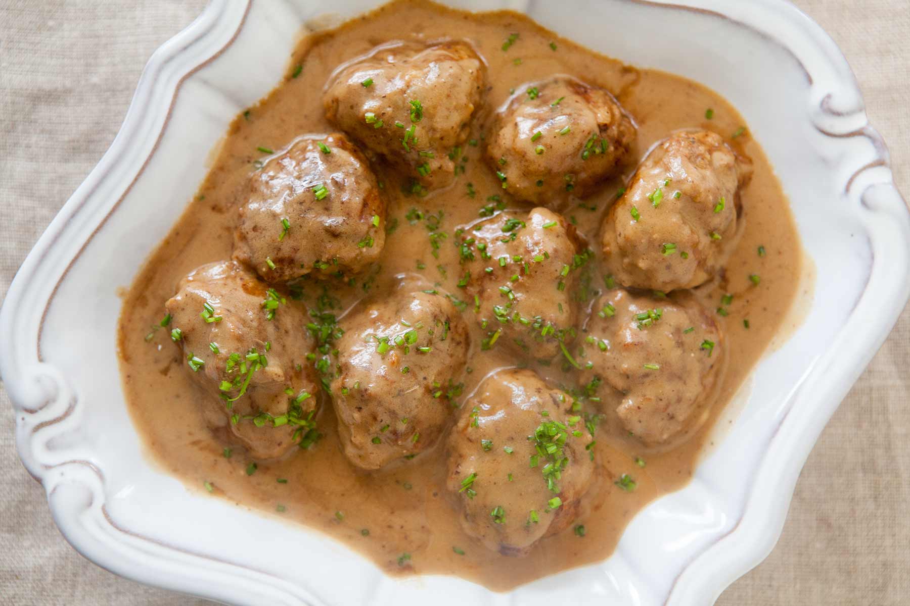 Swedish Meatballs Recipe {With Homemade Sauce} | SimplyRecipes.com
