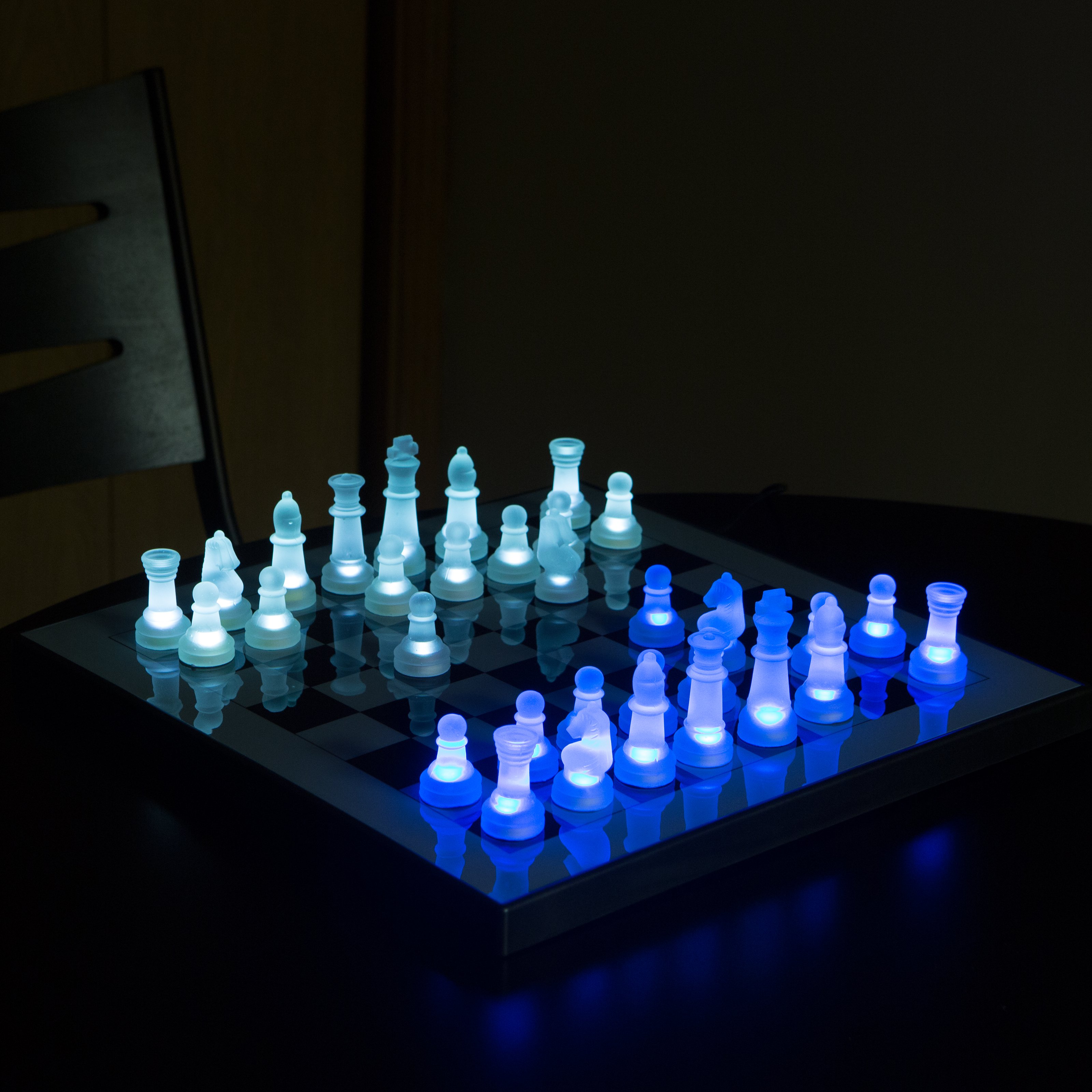 LumiSource LED Glow Chess Set | Hayneedle