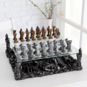 3D Knight Pewter Chess Set - Walmart.com