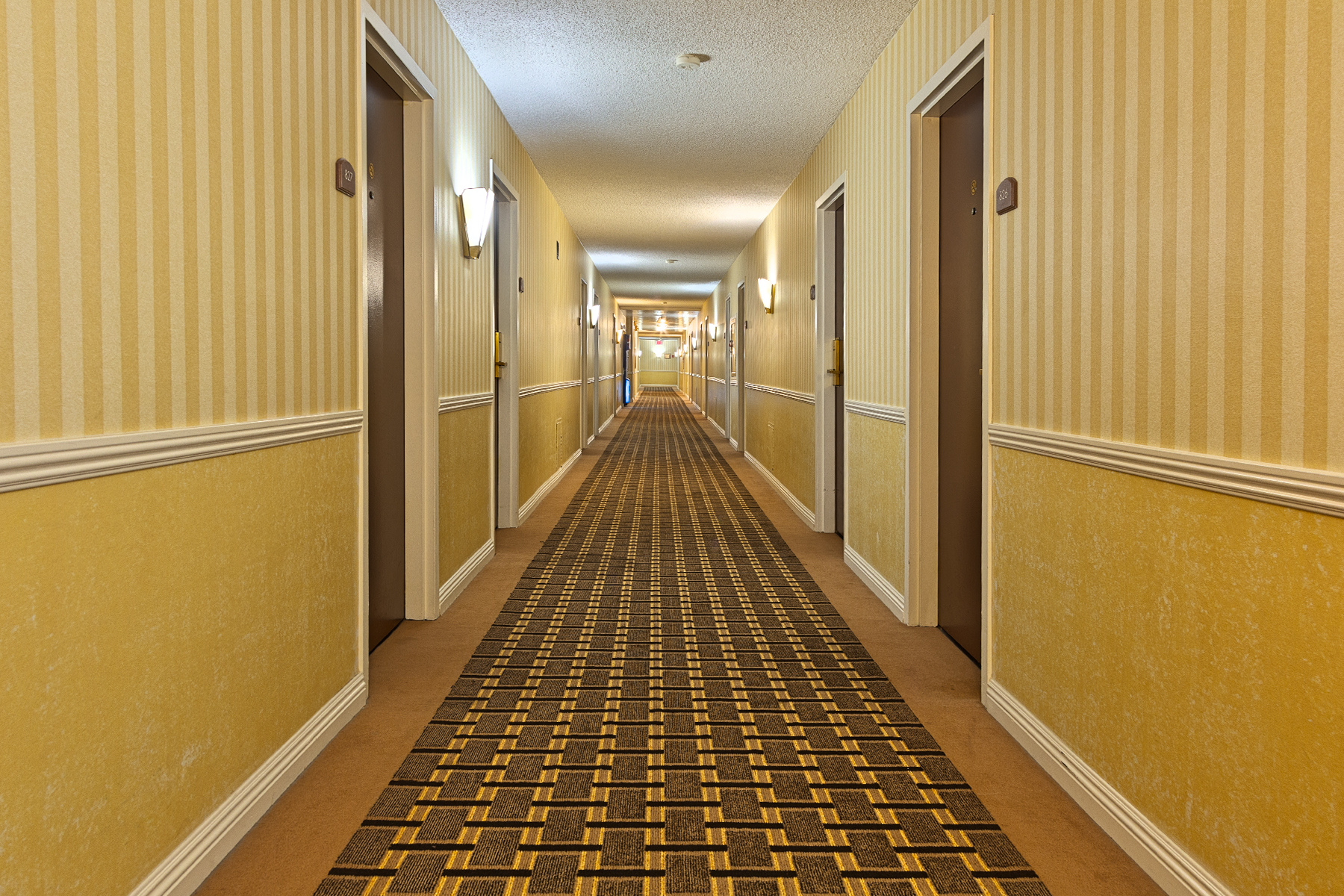 Illuminated corridor - hdr photo