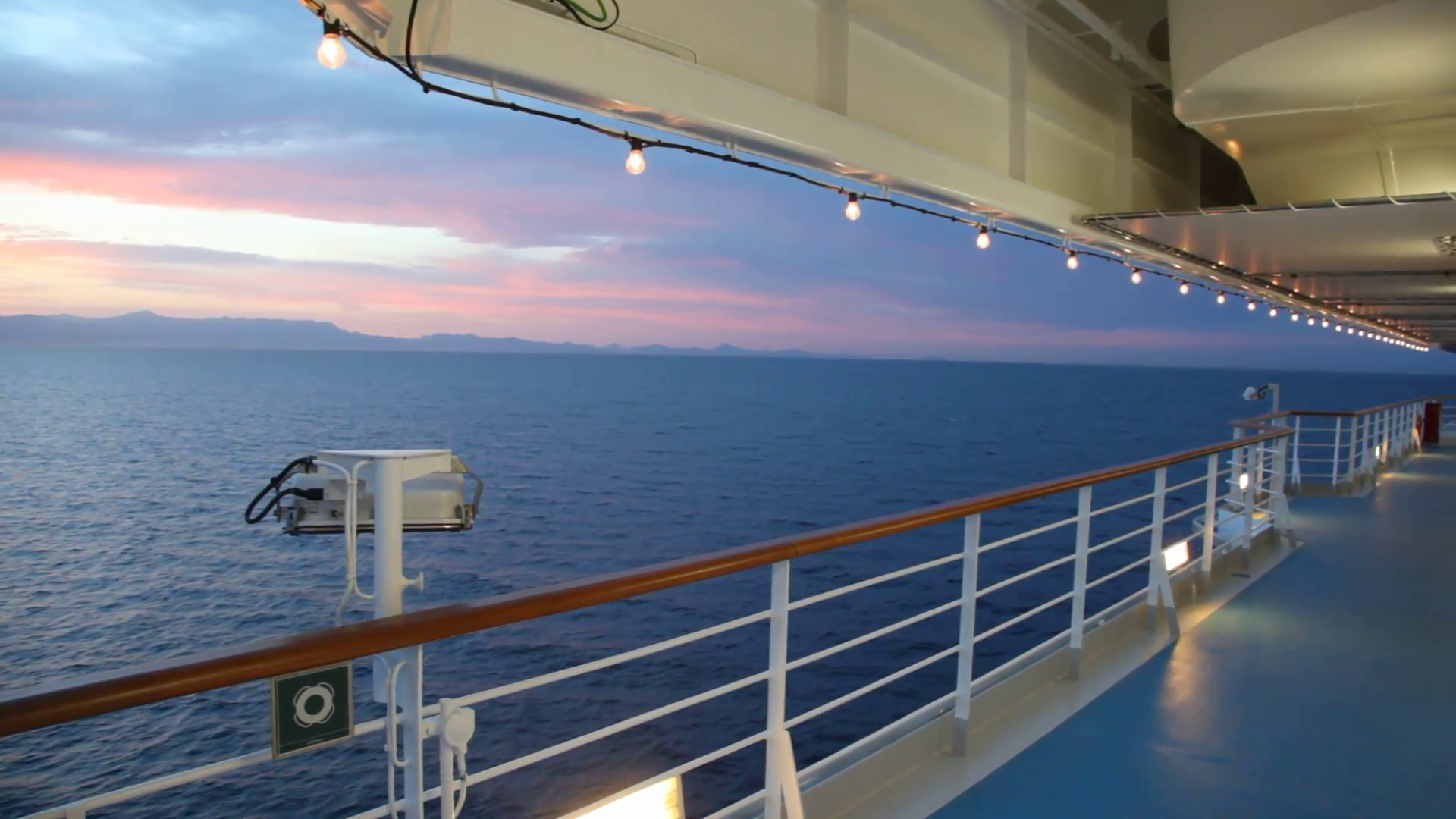 illuminated deck of cruise ship Stock Video Footage - VideoBlocks