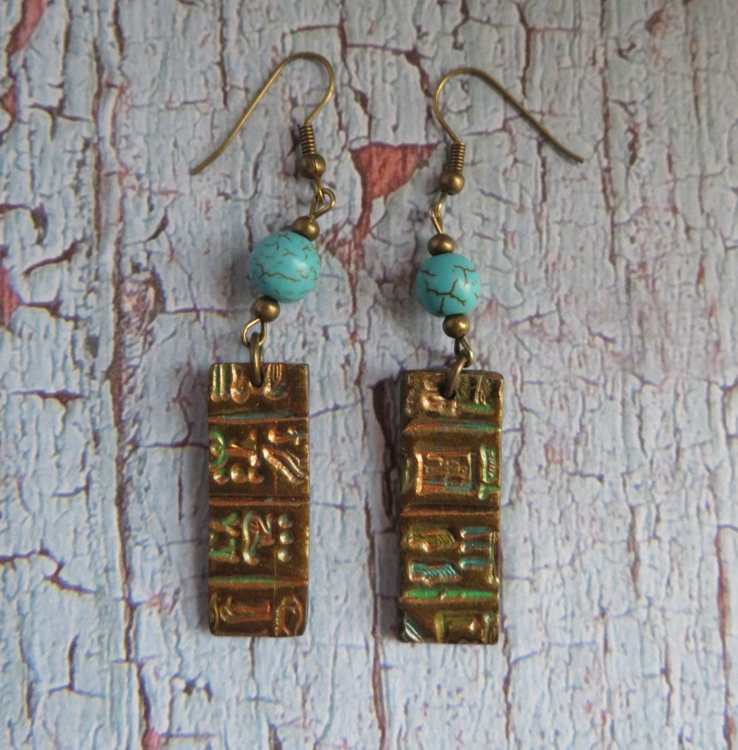 Ancient Egyptian Earring, Antique Gold Imitation Earrings ...
