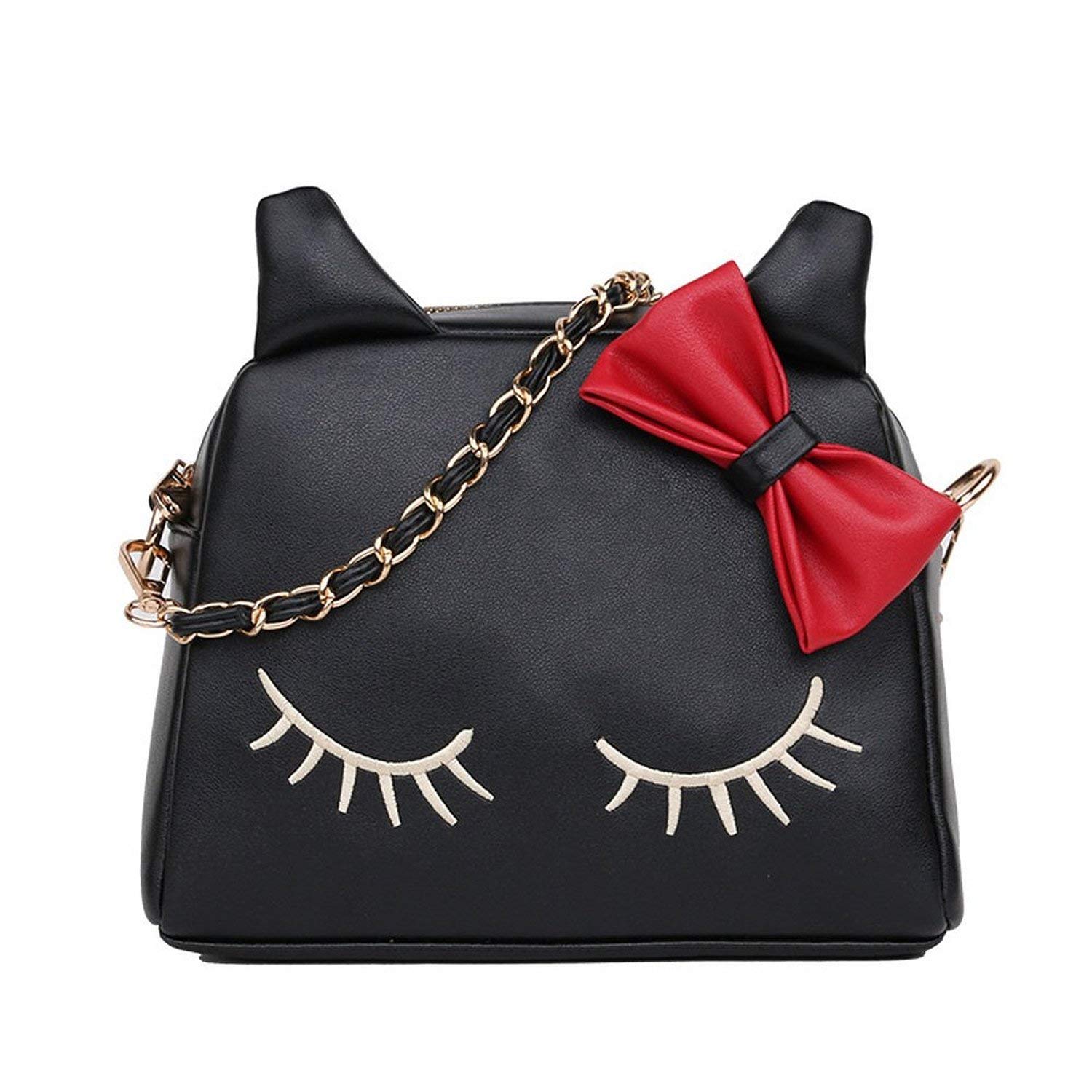 Amazon.com: Women Bag,New Design Fashion Girls Cute PU Leather Cat ...