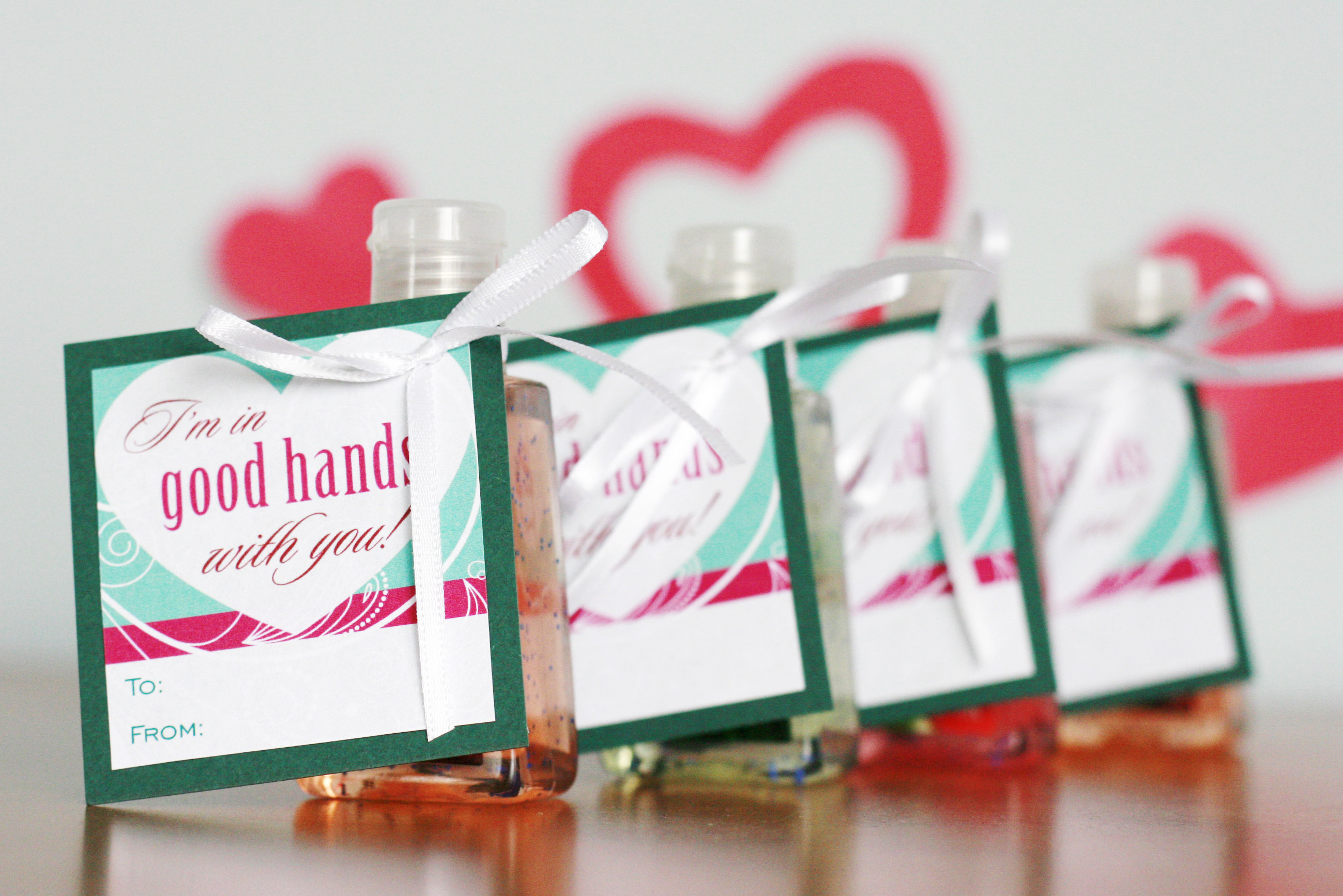 In Good Hands” Printable Teacher/Caregiver Valentine | Craft Buds