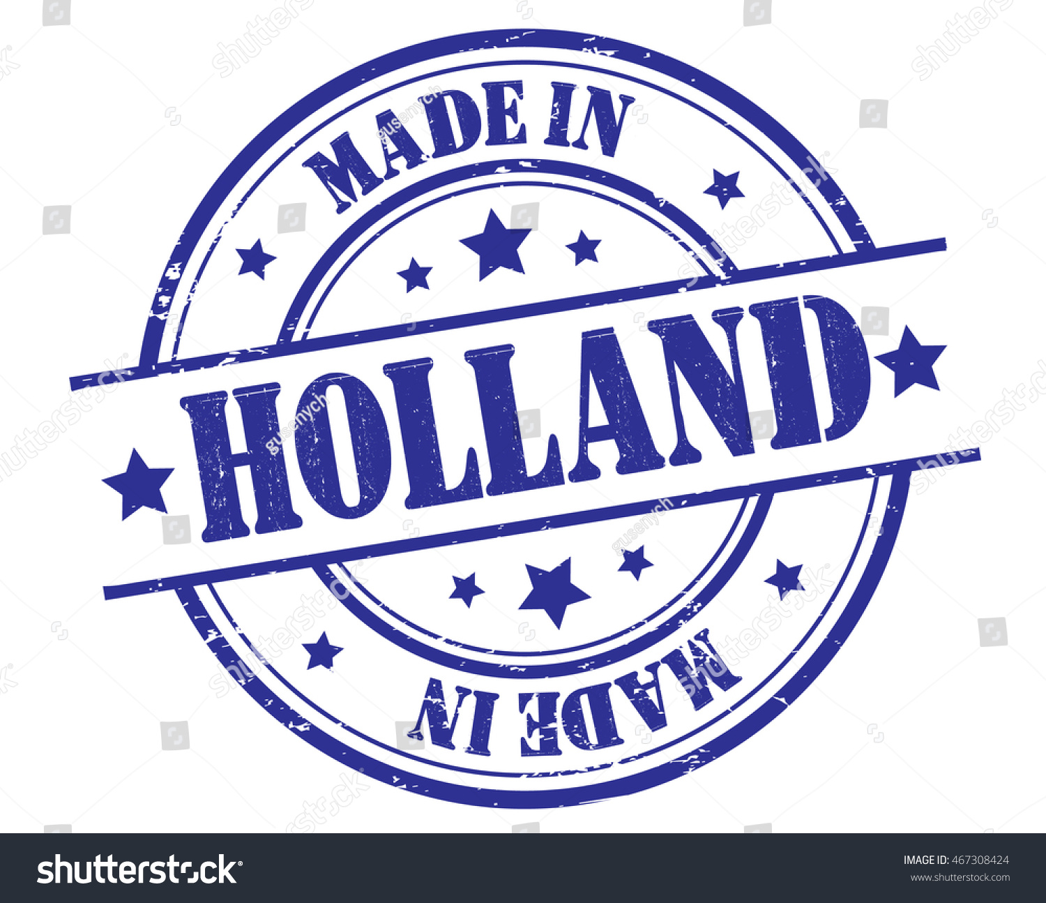 Circle Grunge Stamp Made Holland Stock Vector 467308424 - Shutterstock