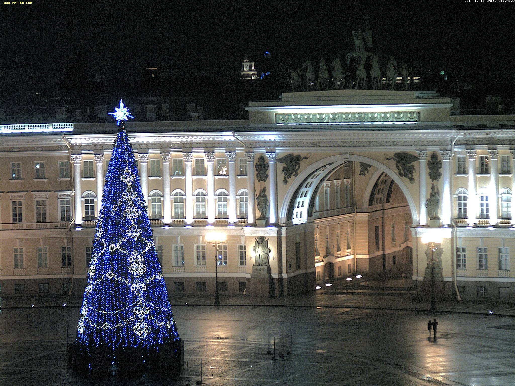 Main Christmas tree in St. Petersburg New Year 2015 timelapse video ...