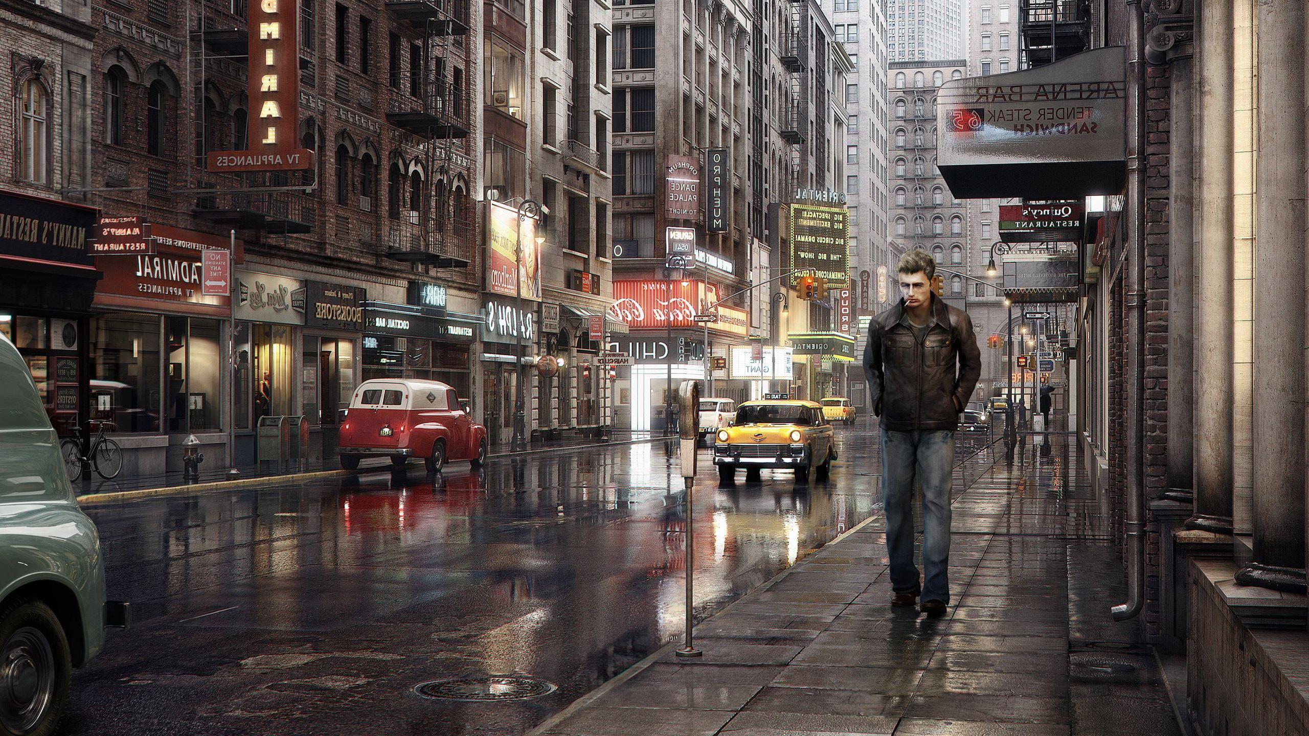 HD Lonely man in the city Wallpaper | Download Free - 149789