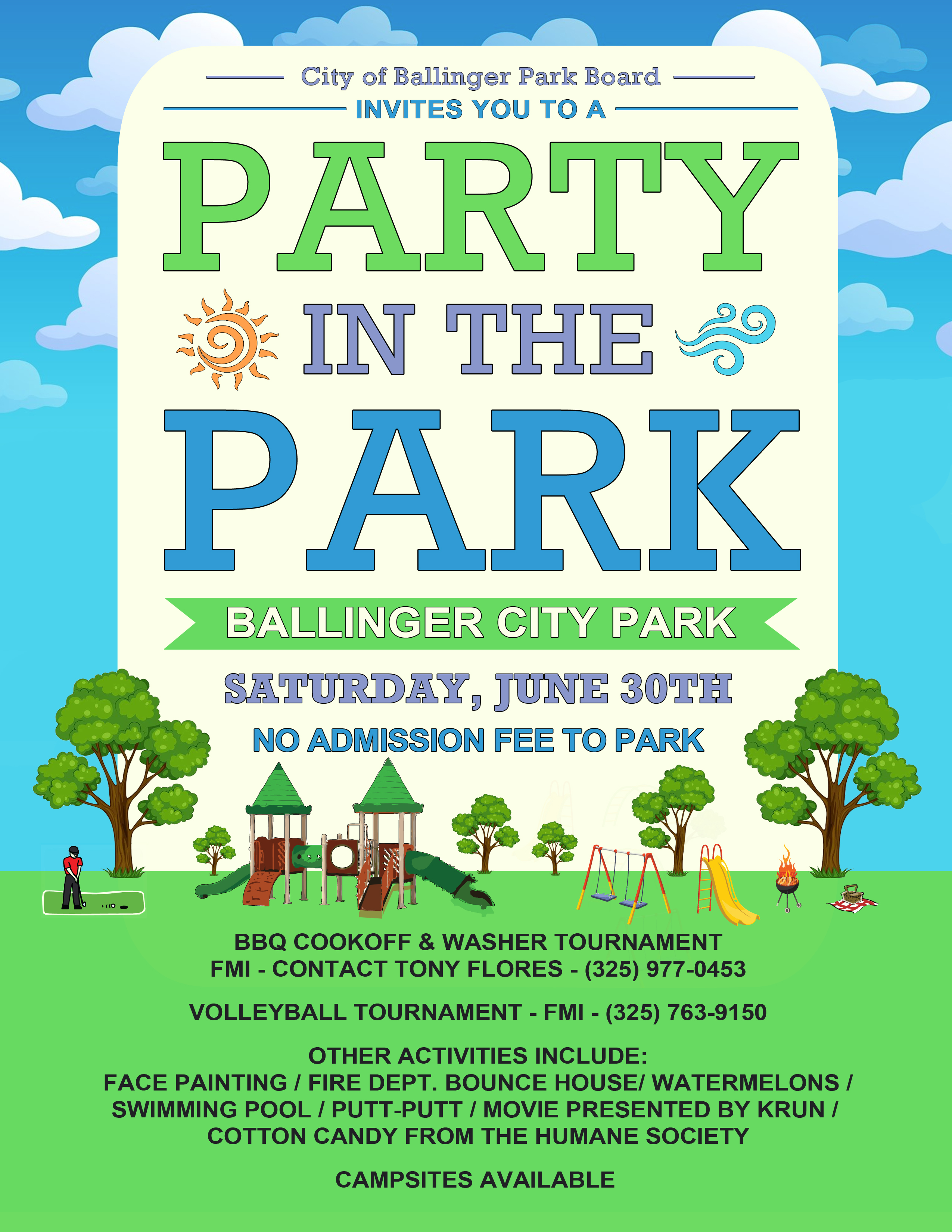City Park Board invites you to a Party in the Park on June 30th ...